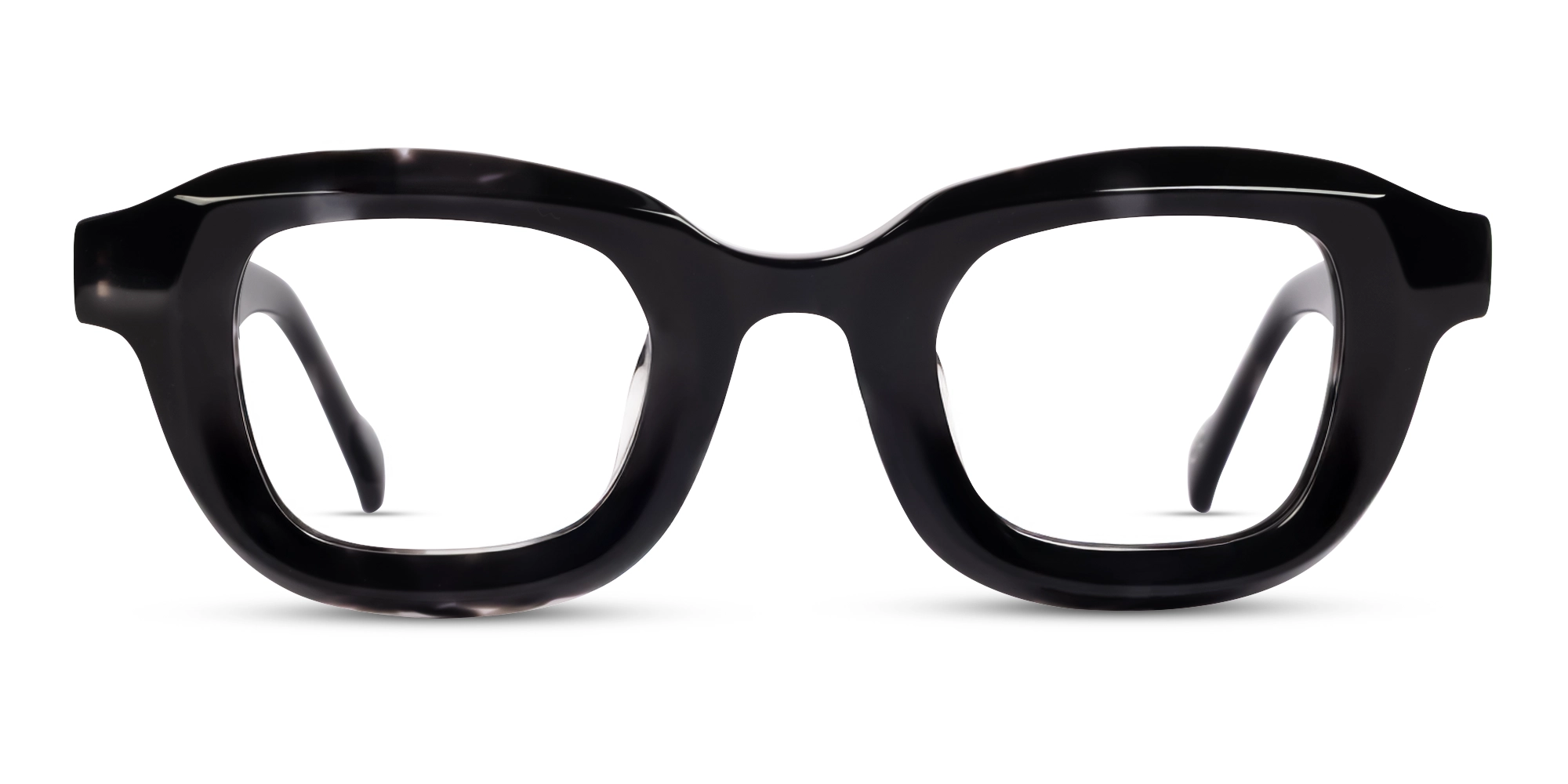 Black Marble Chunky Square Geometric Glasses Black Marble Chunky Square Geometric Glasses