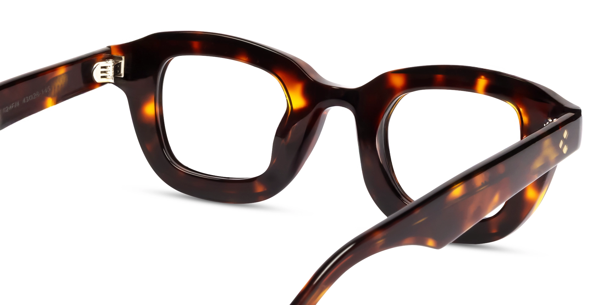 Dark Tortoise Chunky Geometric Glasses