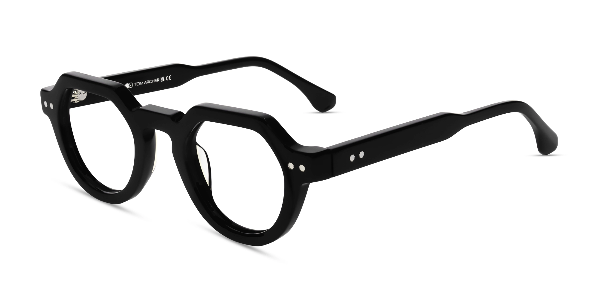 Black Round Geometric Keyhole Bridge Glasses-3 Black Round Geometric Keyhole Bridge Glasses-3
