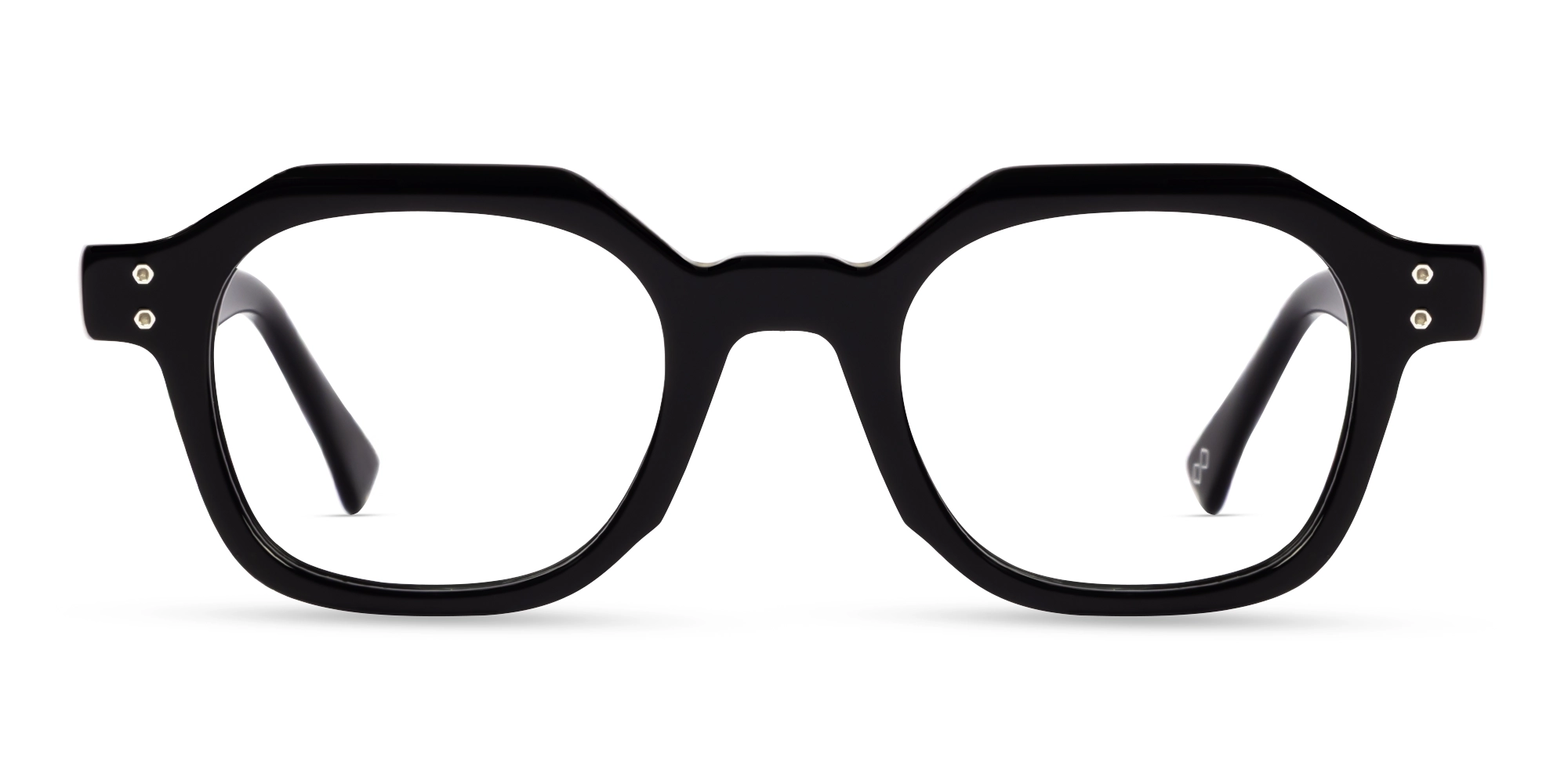 Black Geometric Small Fullrim Glasses-1