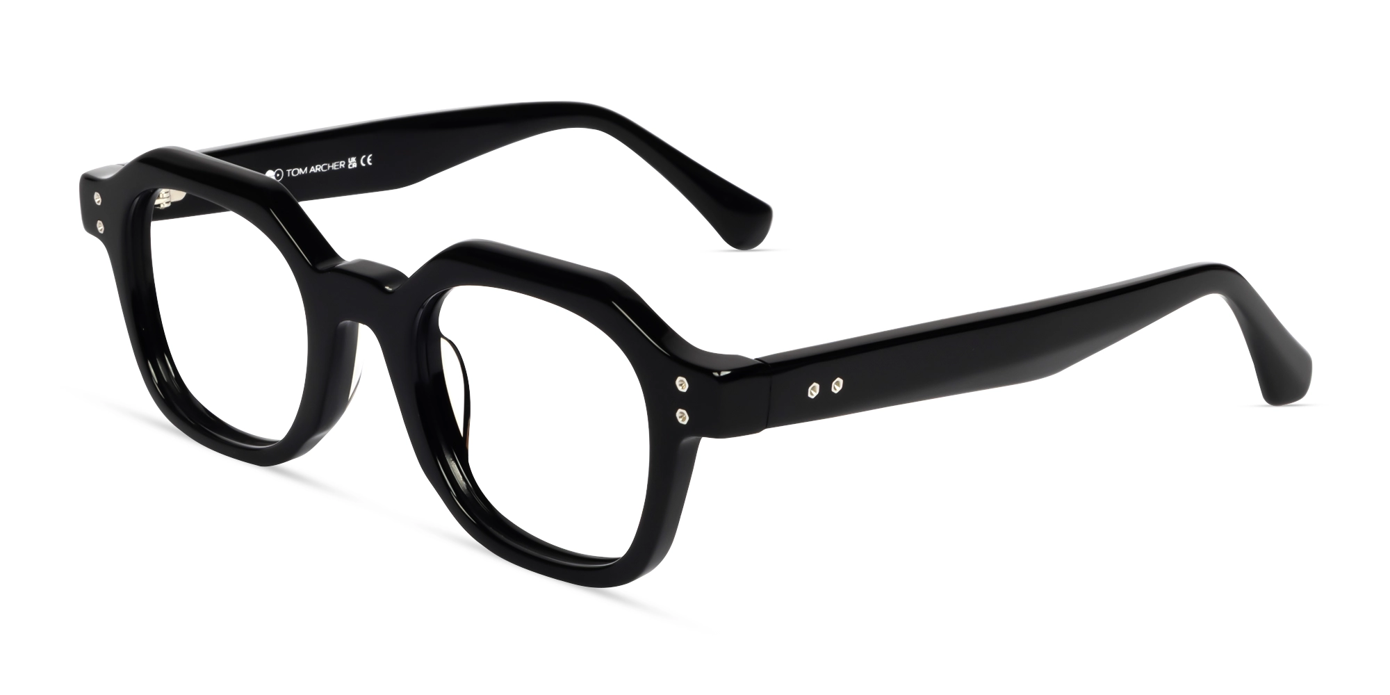 Black Geometric Small Fullrim Glasses-2