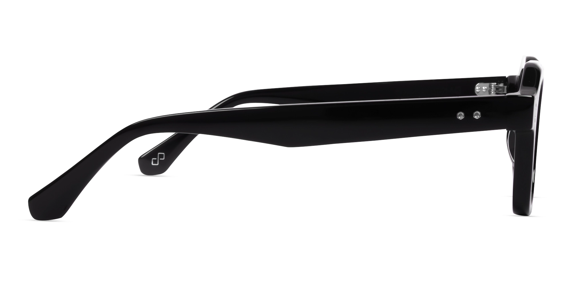 Black Geometric Small Fullrim Glasses-3