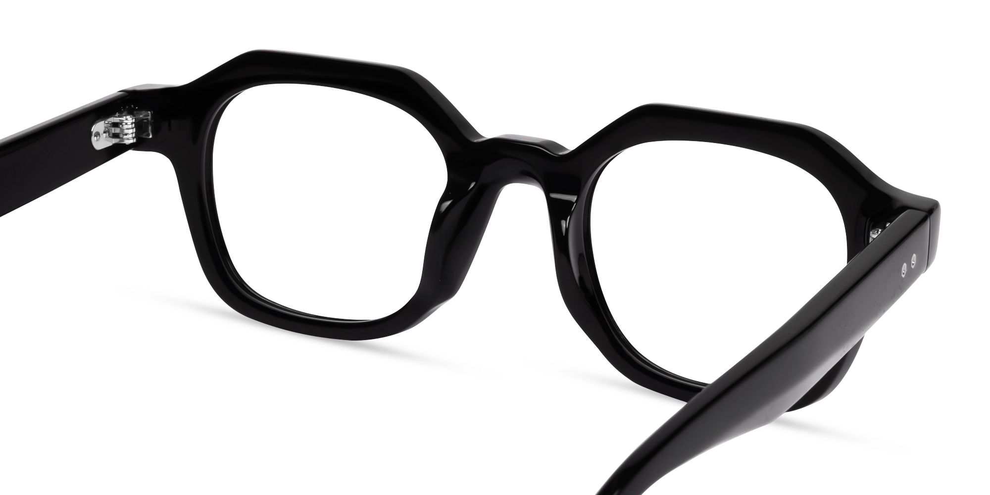 Black Geometric Small Fullrim Glasses-4