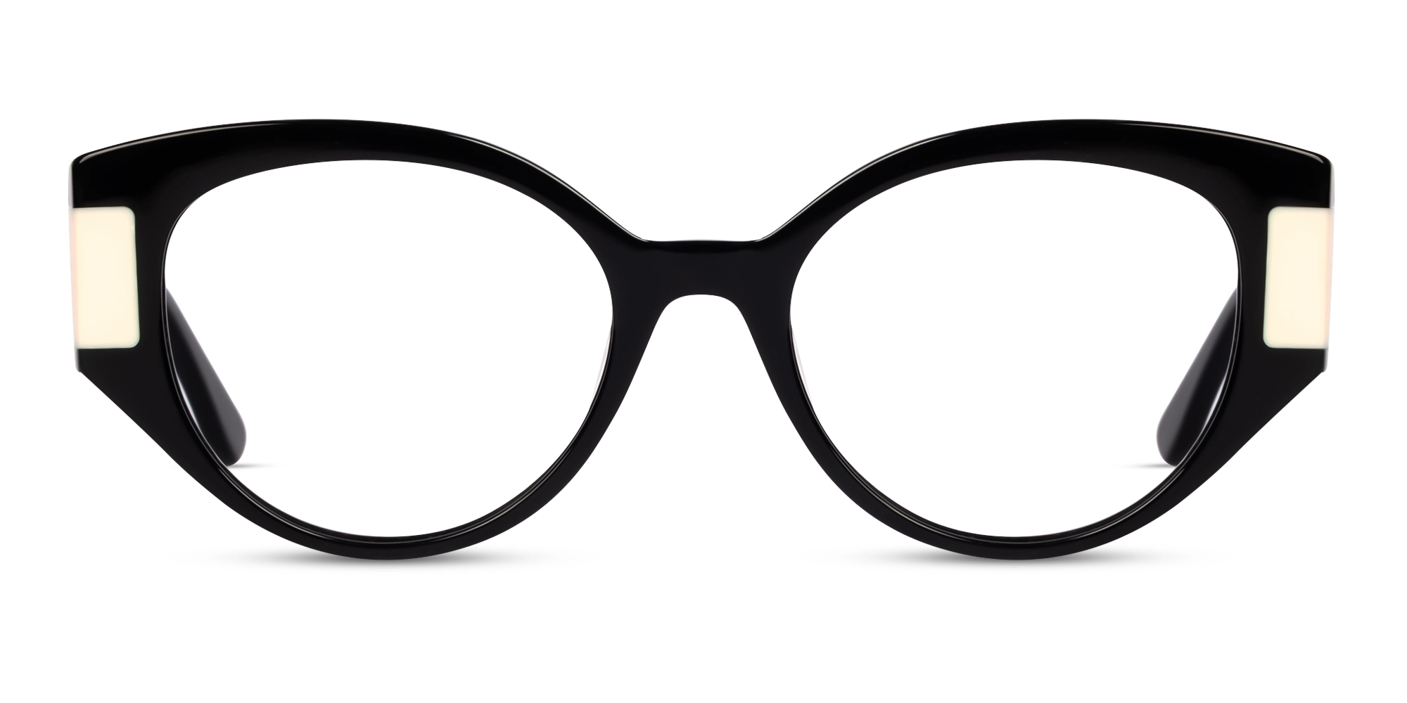 Black Oversized Oval Cateye Glasses-1