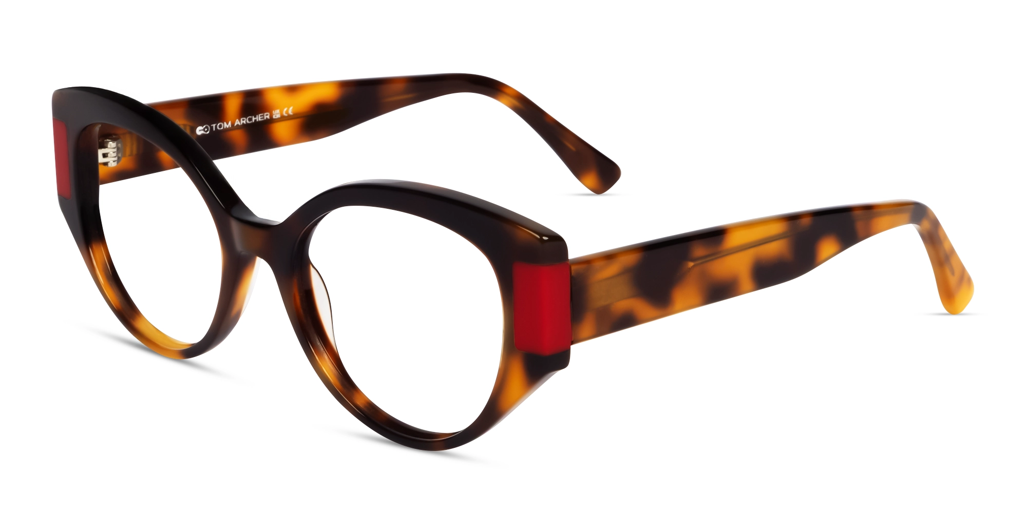 Honey Tortoise Oversized Cateye Glasses-2