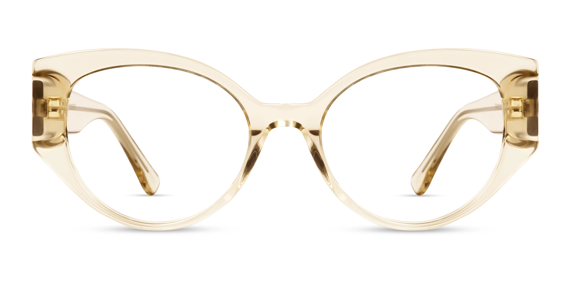 Water Beige Oversized Cateye Glasses-1