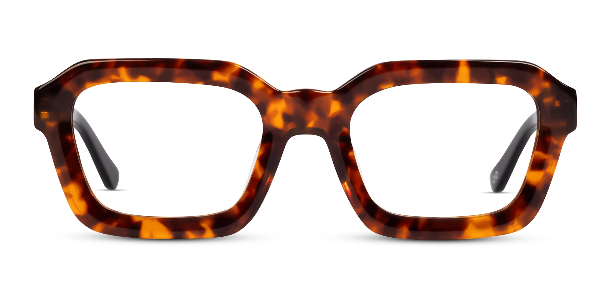 Tortoise Square Geometric Full-rim Glasses