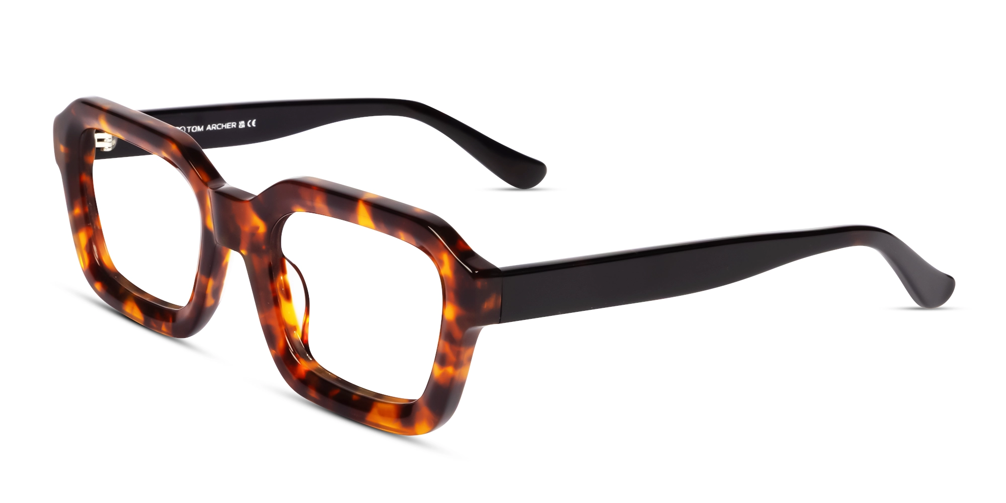Tortoise Square Geometric Full-rim Glasses