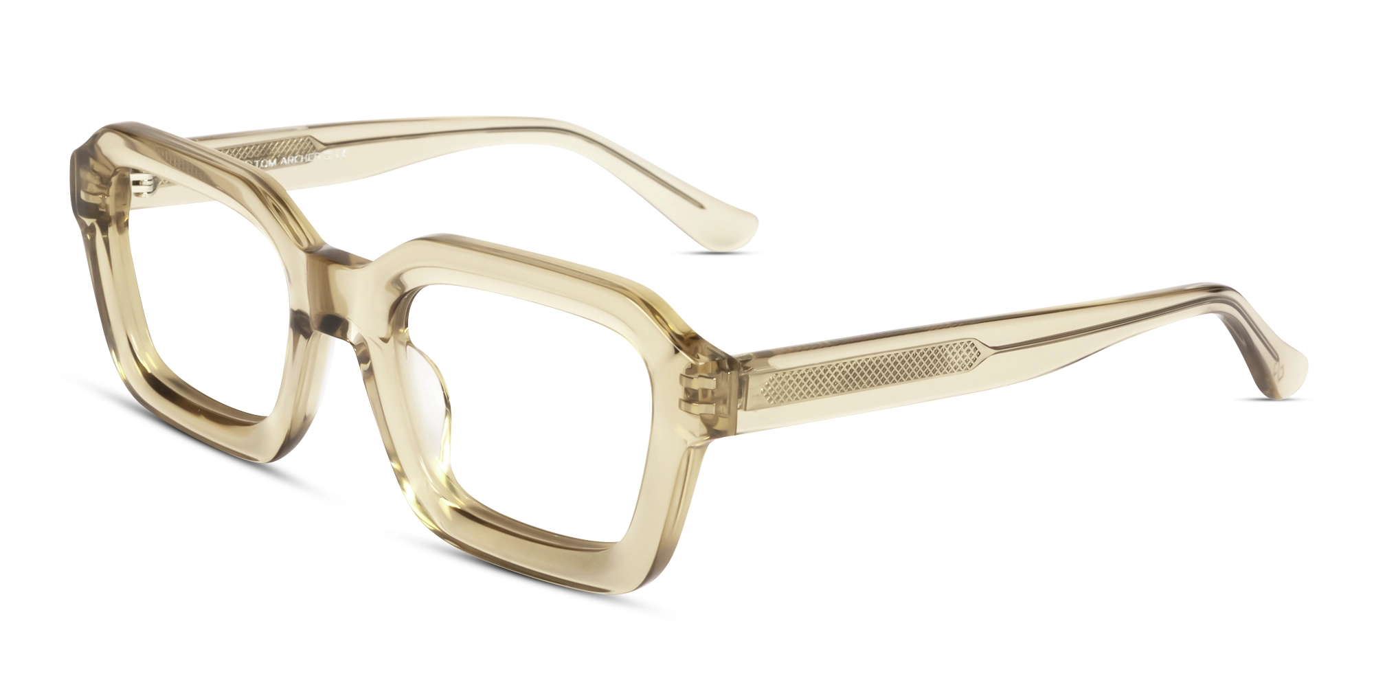 Water Gold Square Geometric Acetate Glasses Water Gold Square Geometric Acetate Glasses