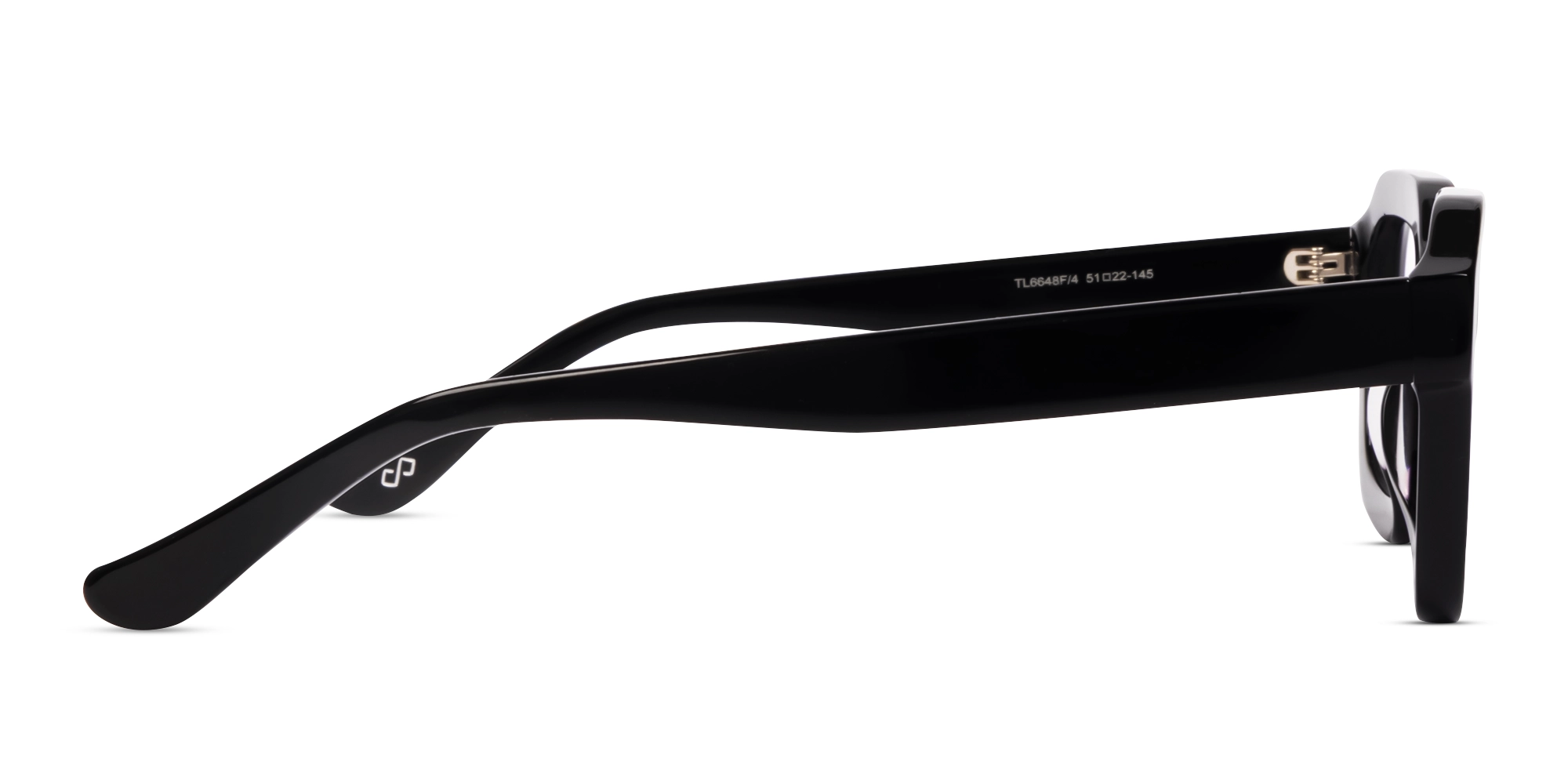 Black Acetate Geometric Full-rim Glasses