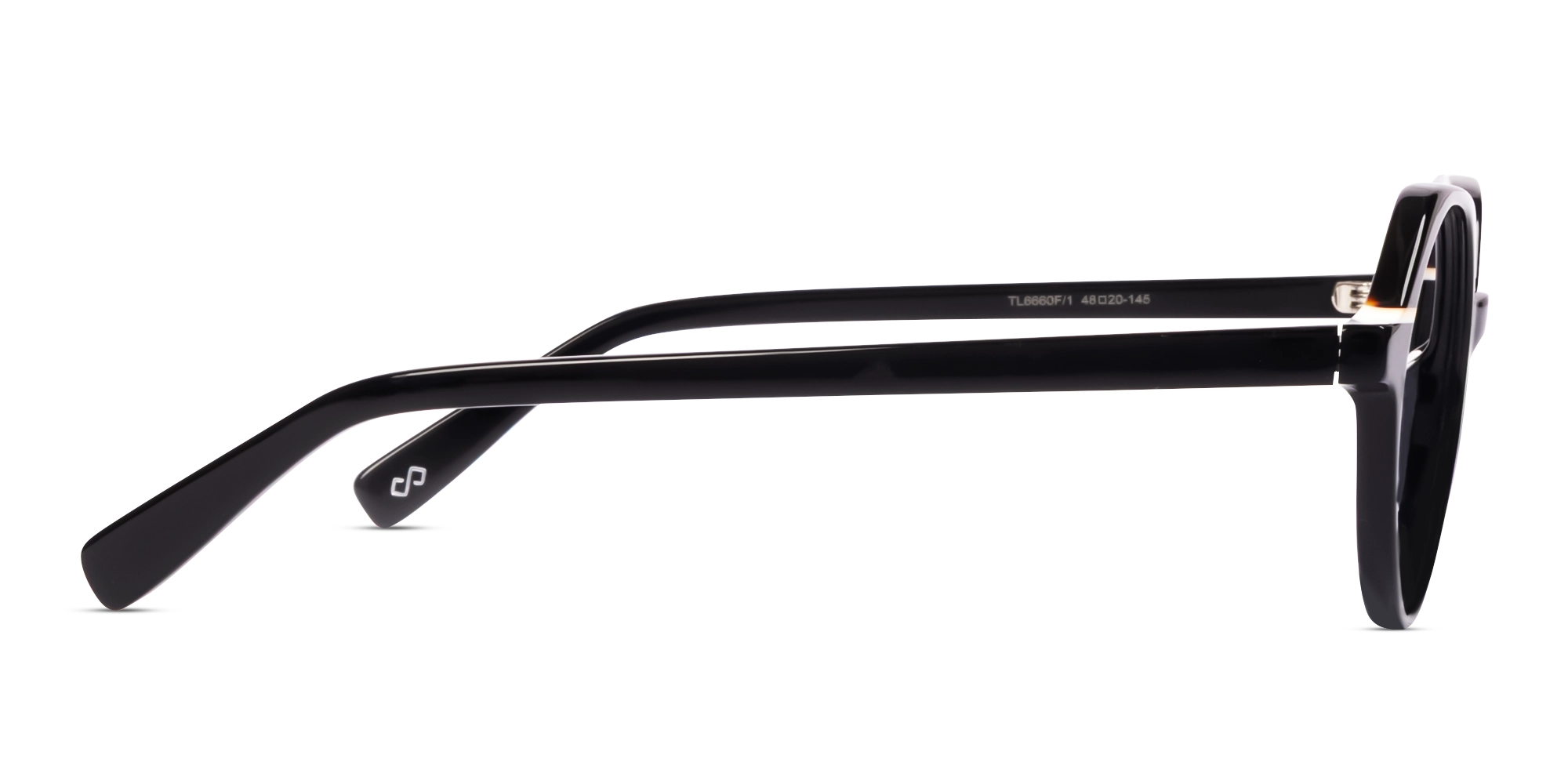 Black Round Fullrim Acetate Glasses-3