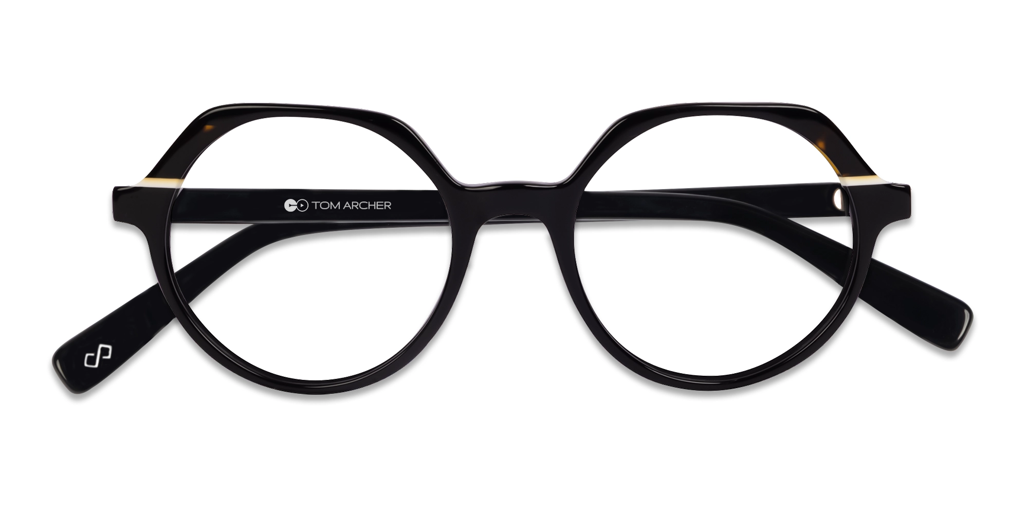Black Round Fullrim Acetate Glasses-5