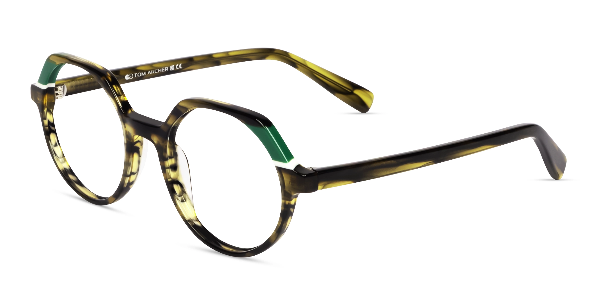 Green Tortoise Round Fullrim Acetate Glasses-2 Green Tortoise Round Fullrim Acetate Glasses-2