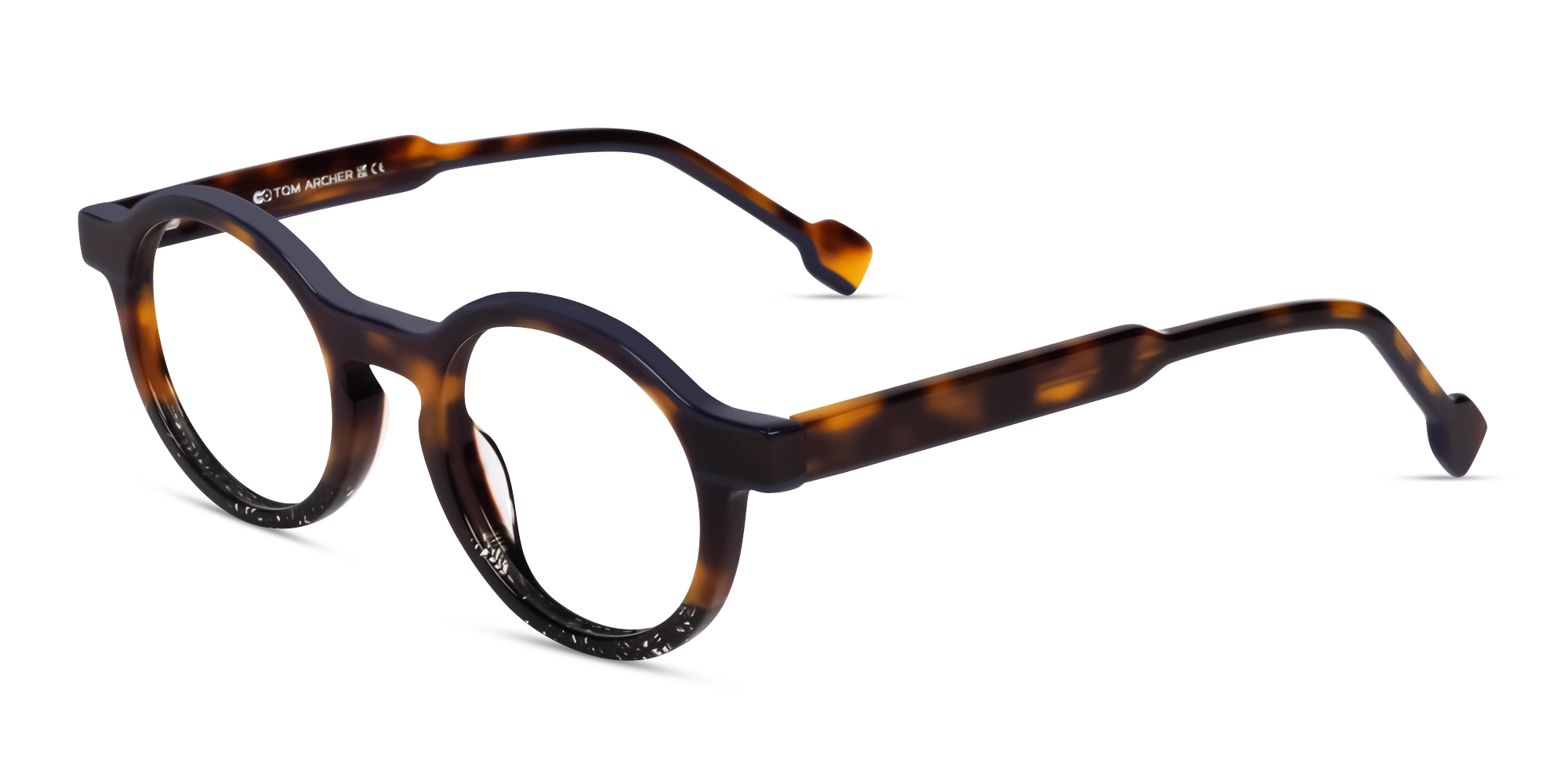 Tortoise Round Keyhole Bridge Glasses-2
