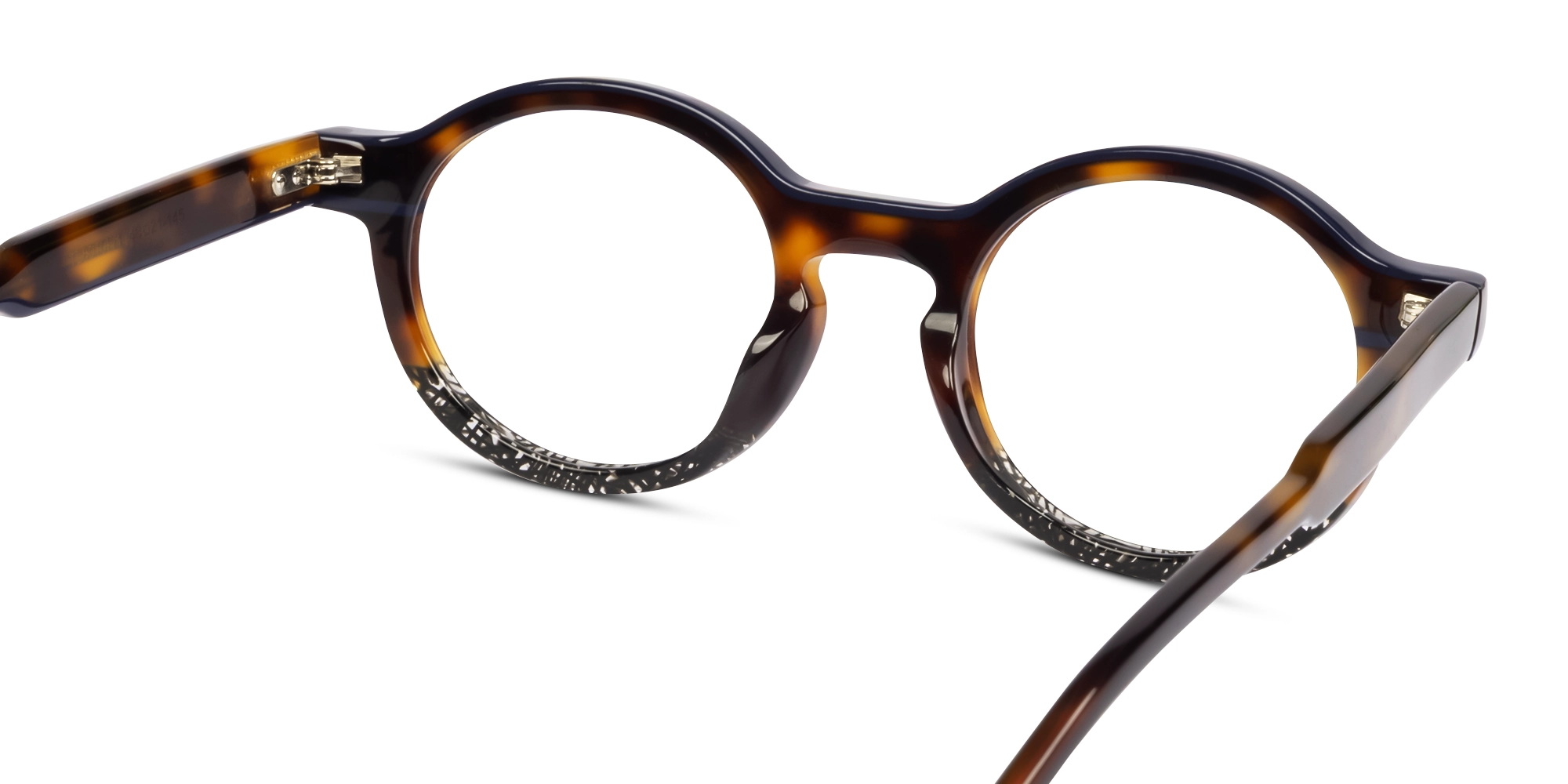 Tortoise Round Keyhole Bridge Glasses-4