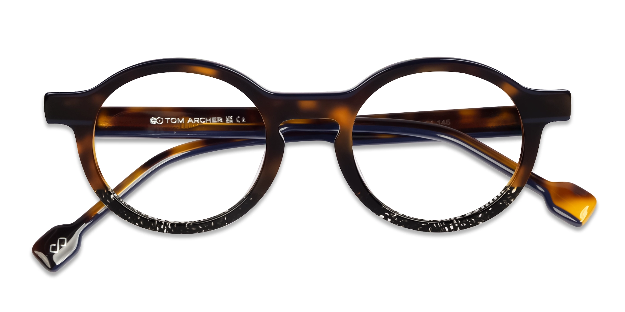 Tortoise Round Keyhole Bridge Glasses-5