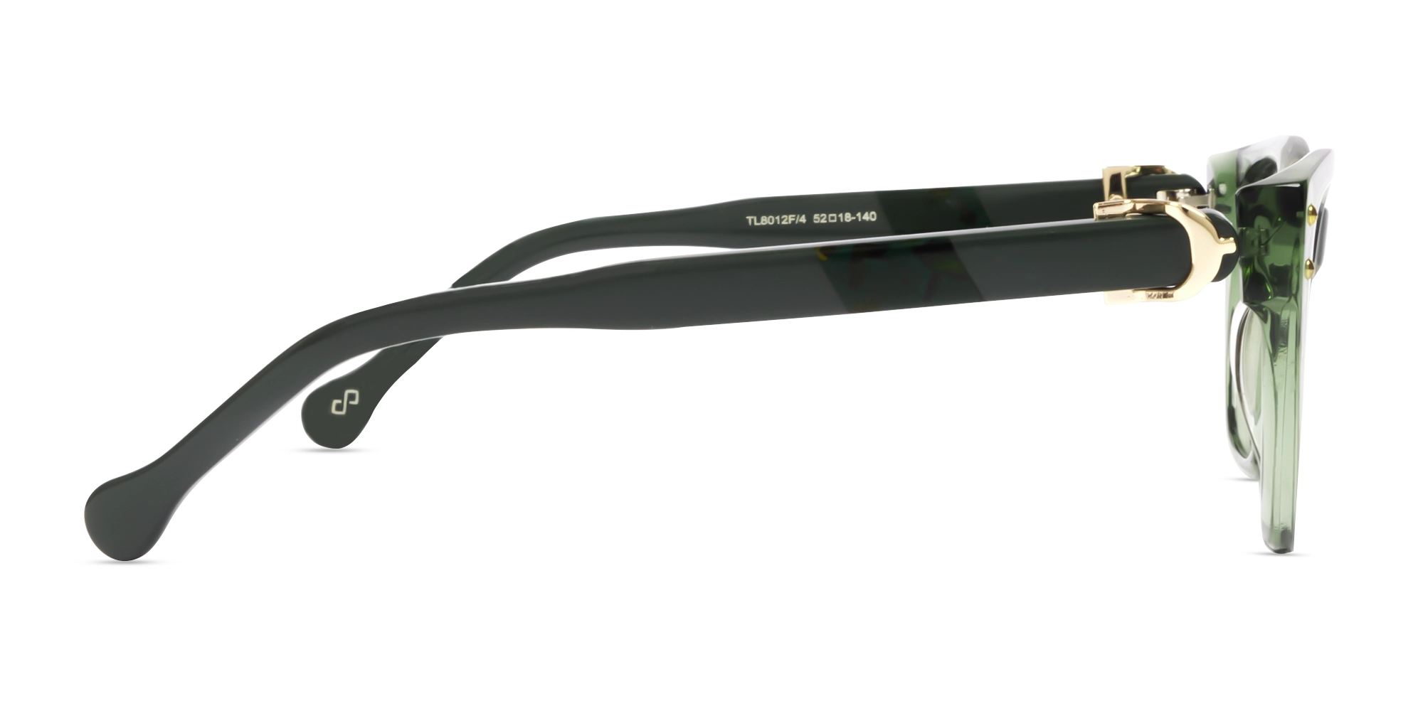 Crystal Gin Green Cat-eye Fullrim Glasses-4