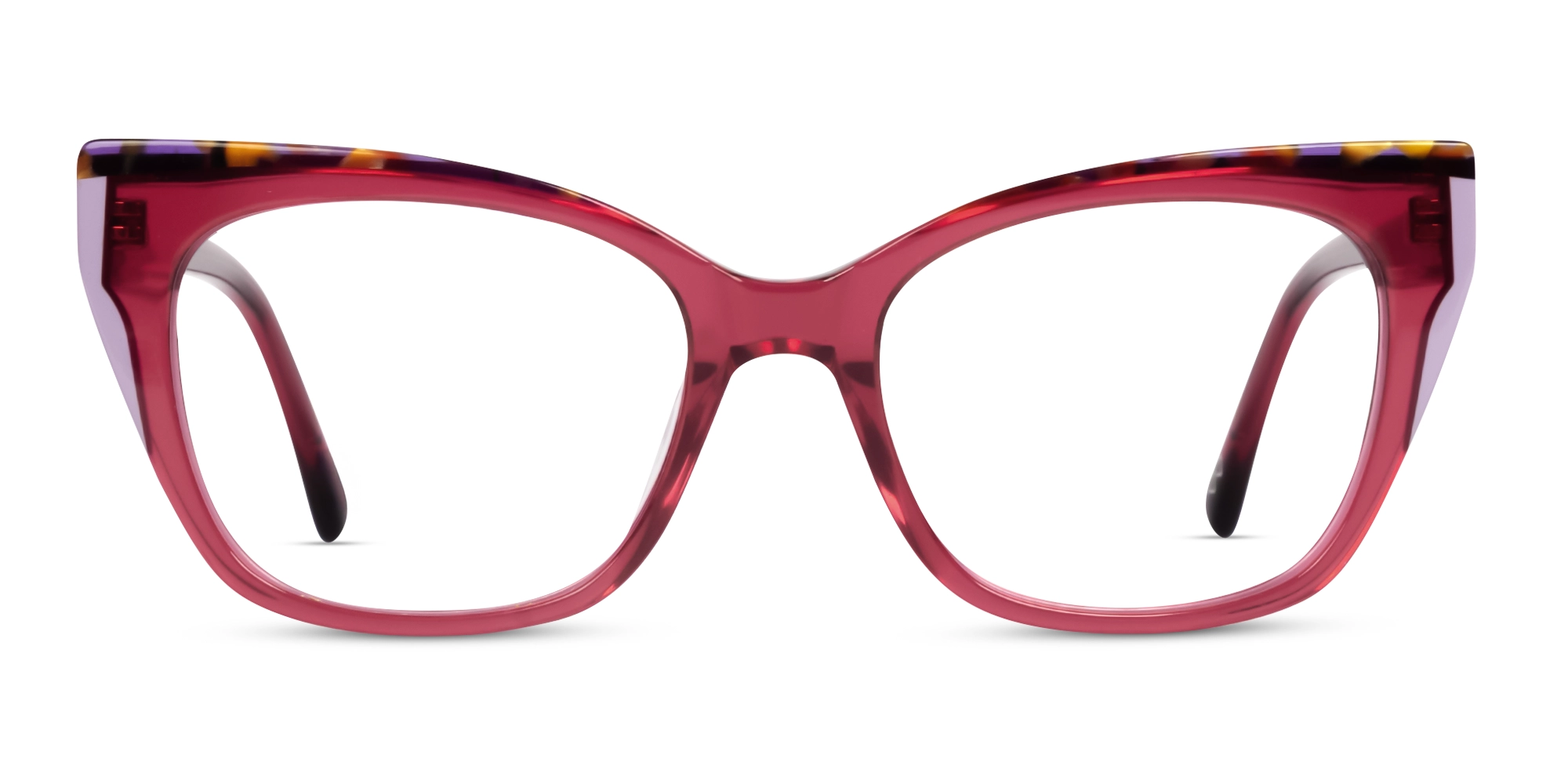 Crystal Pink Cateye Fullrim Acetate Glasses-1