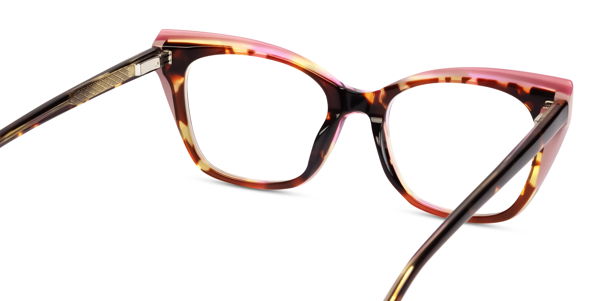 Pink & Tortoise Cat-eye Fullrim Acetate Glasses-5