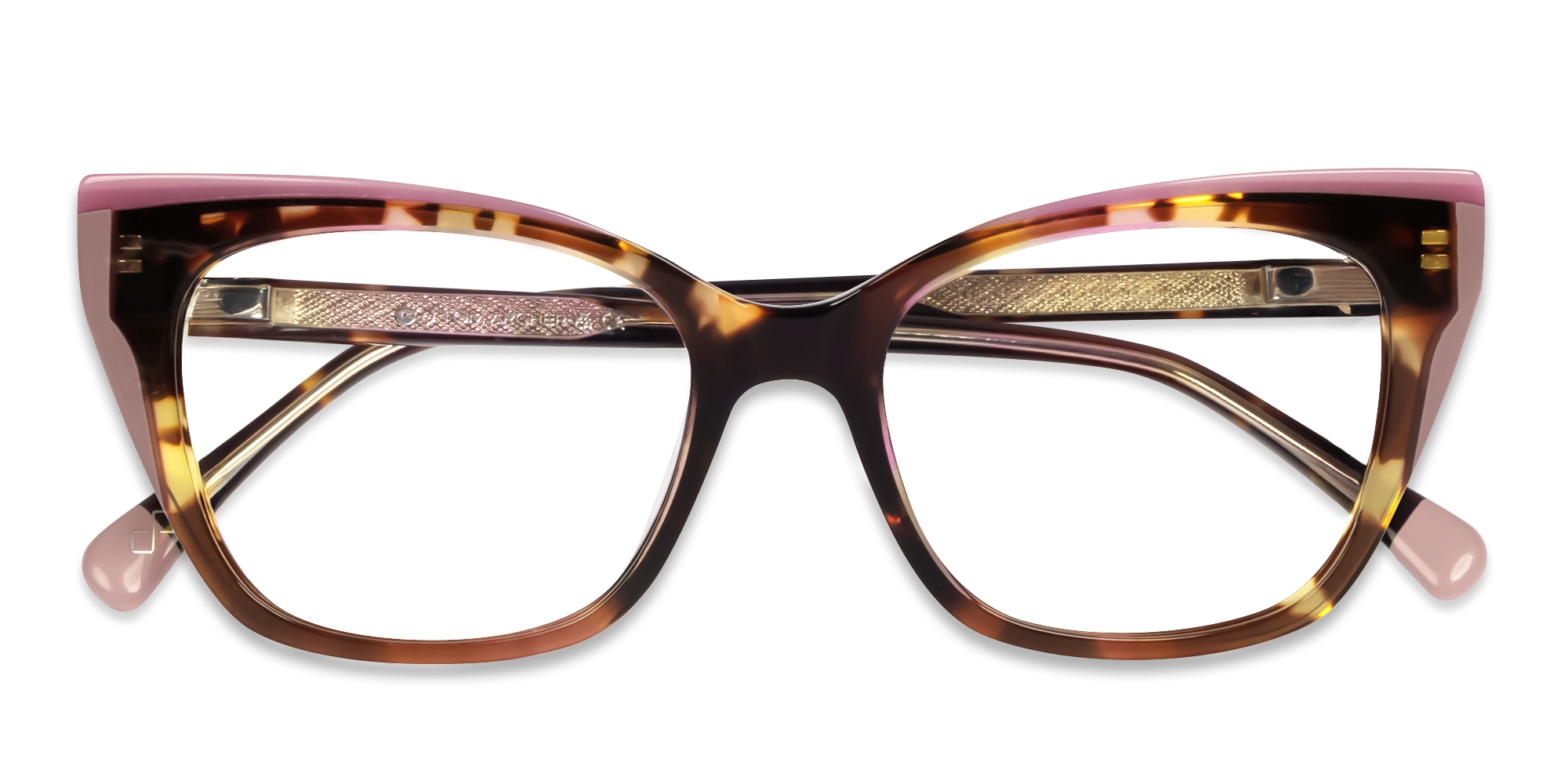 Pink & Tortoise Cat-eye Fullrim Acetate Glasses-6