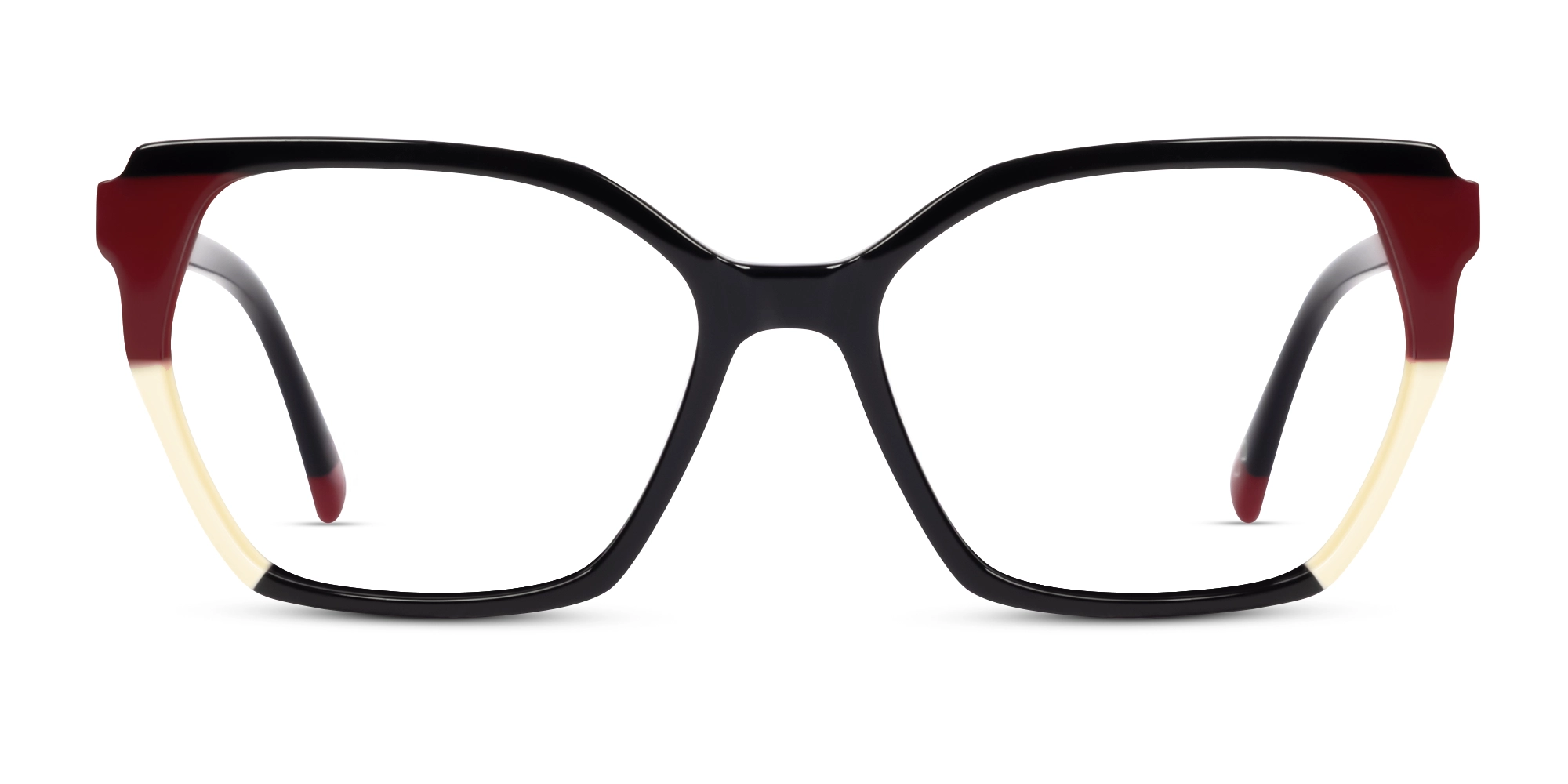 Black Geometric Cat-eye Glasses For Female-1