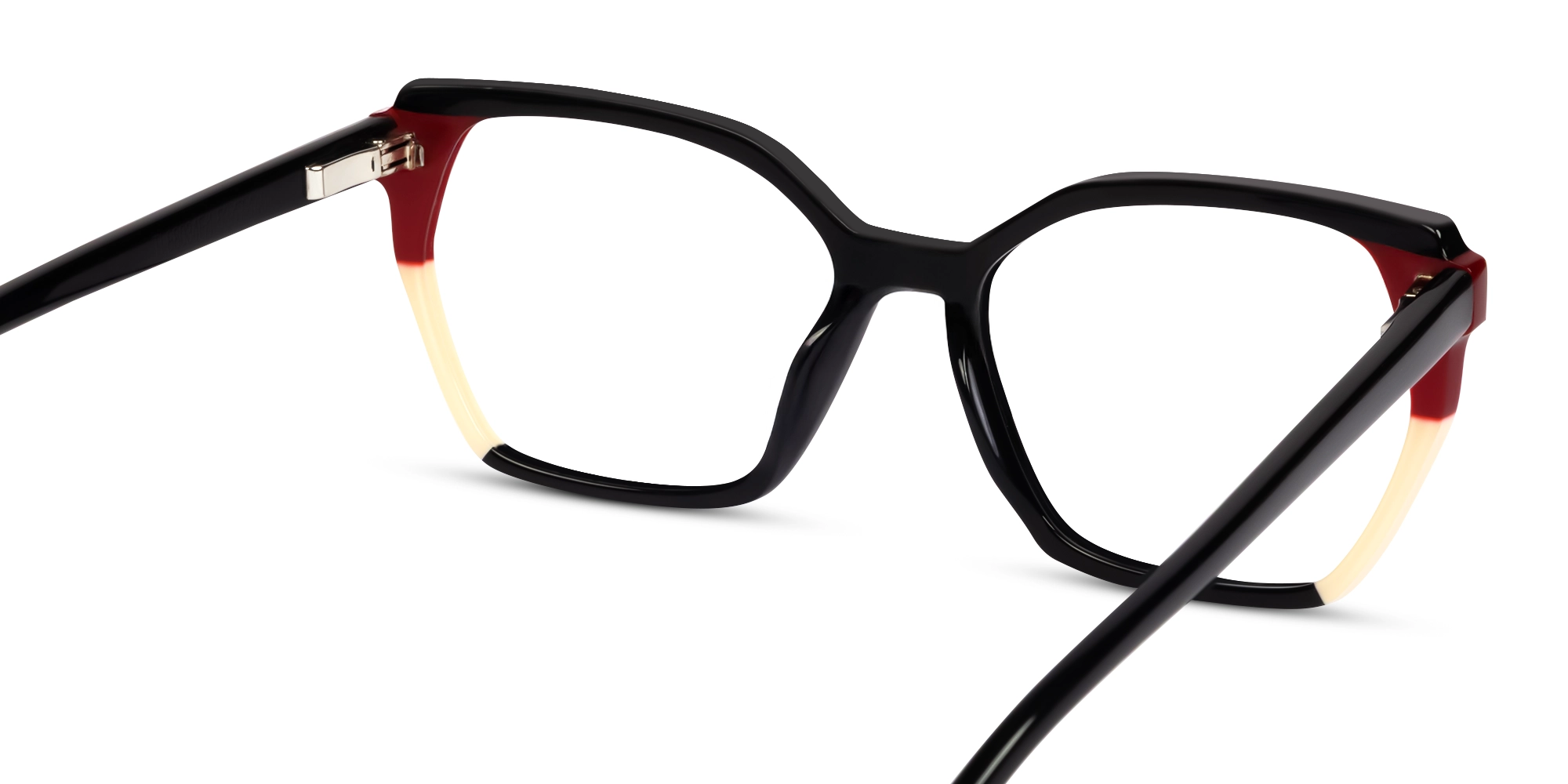 Black Geometric Cat-eye Glasses For Female-5