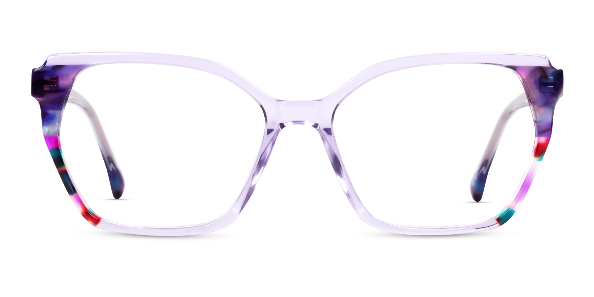Crystal Purple Cat-eye Glasses For Women-1