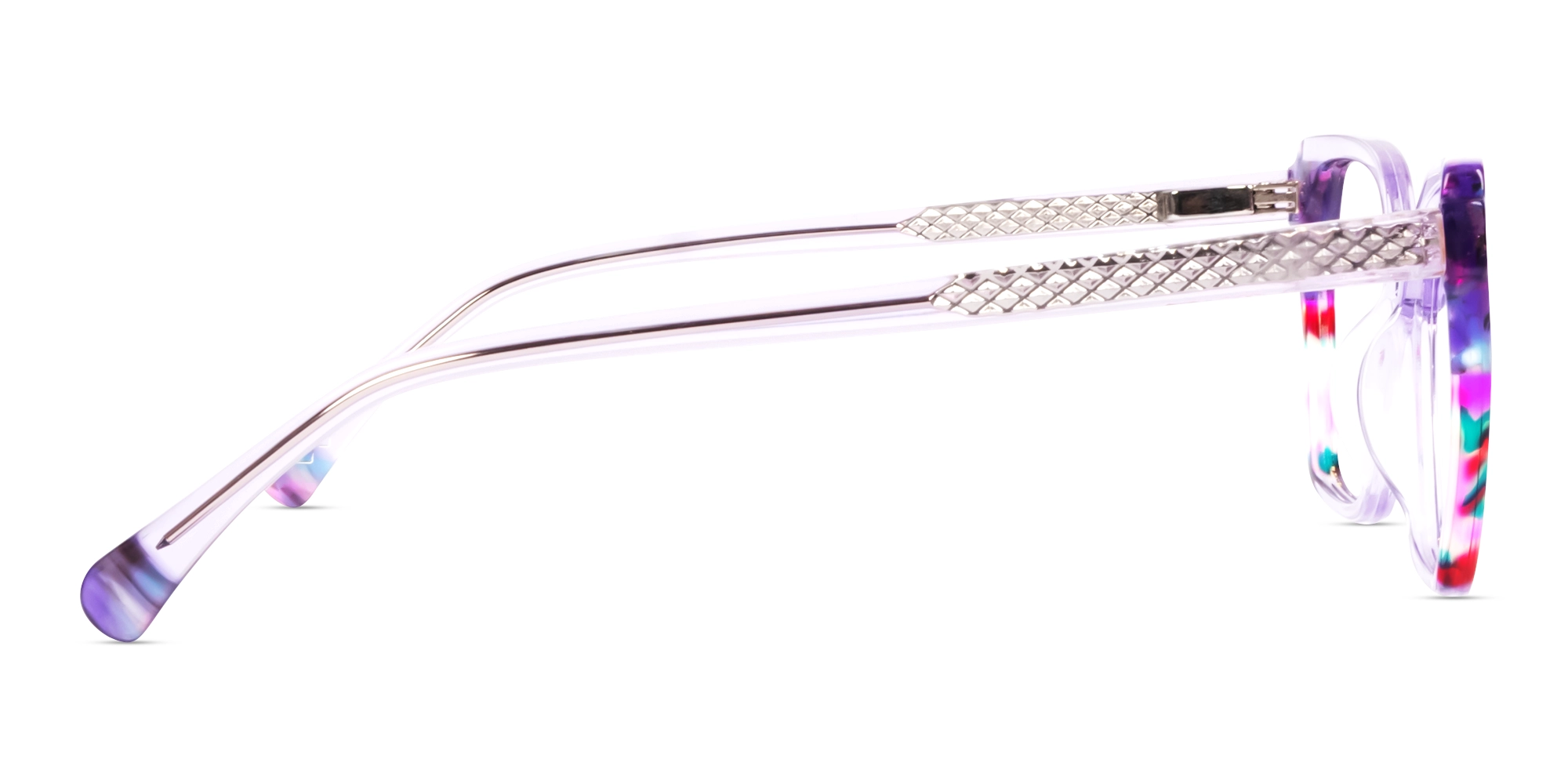 Crystal Purple Cat-eye Glasses For Women-4