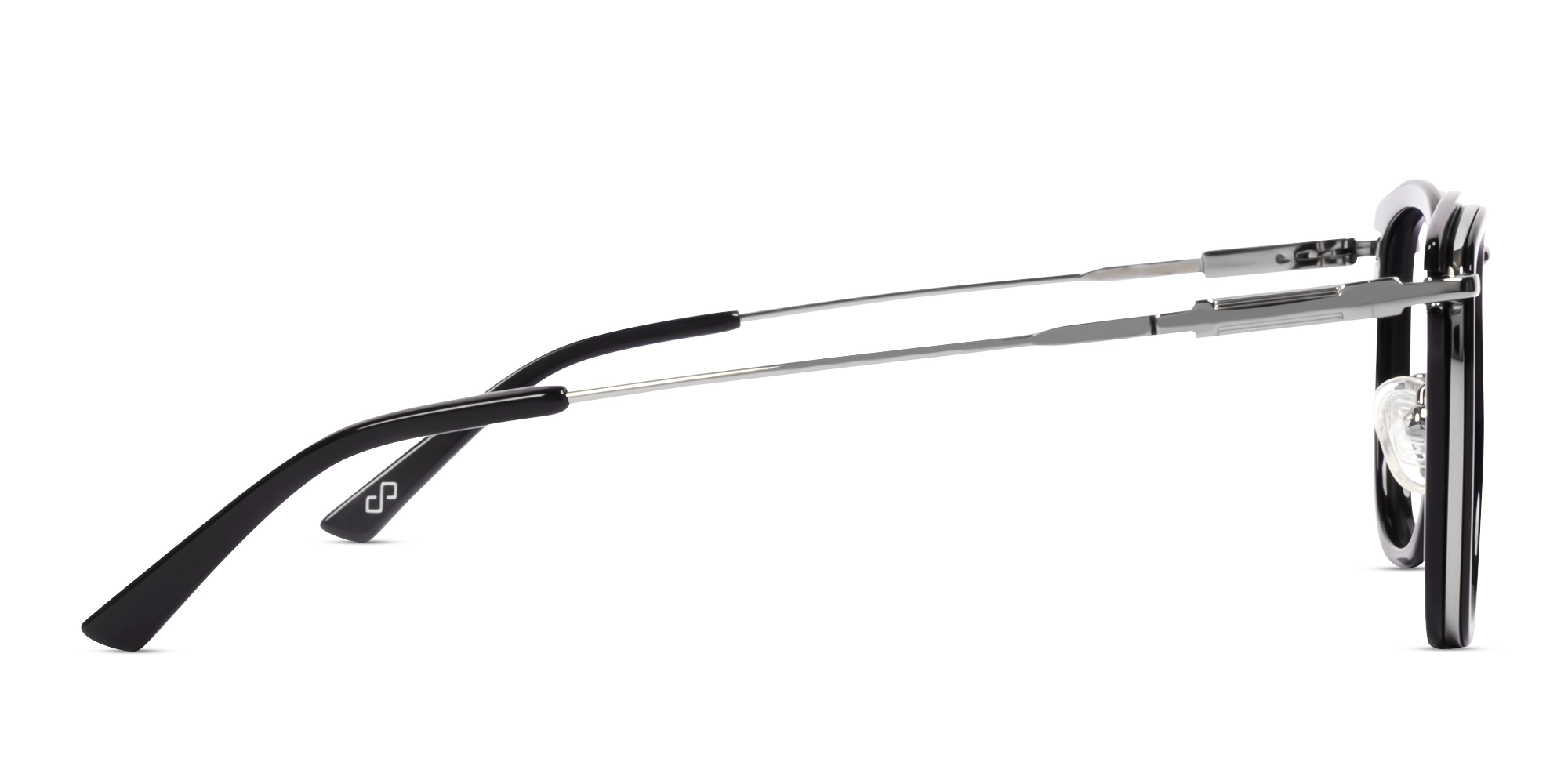 Black Keyhole Bridge Cateye Glasses-3