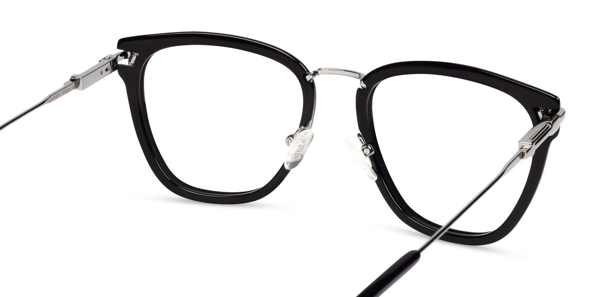 Black Keyhole Bridge Cateye Glasses-4