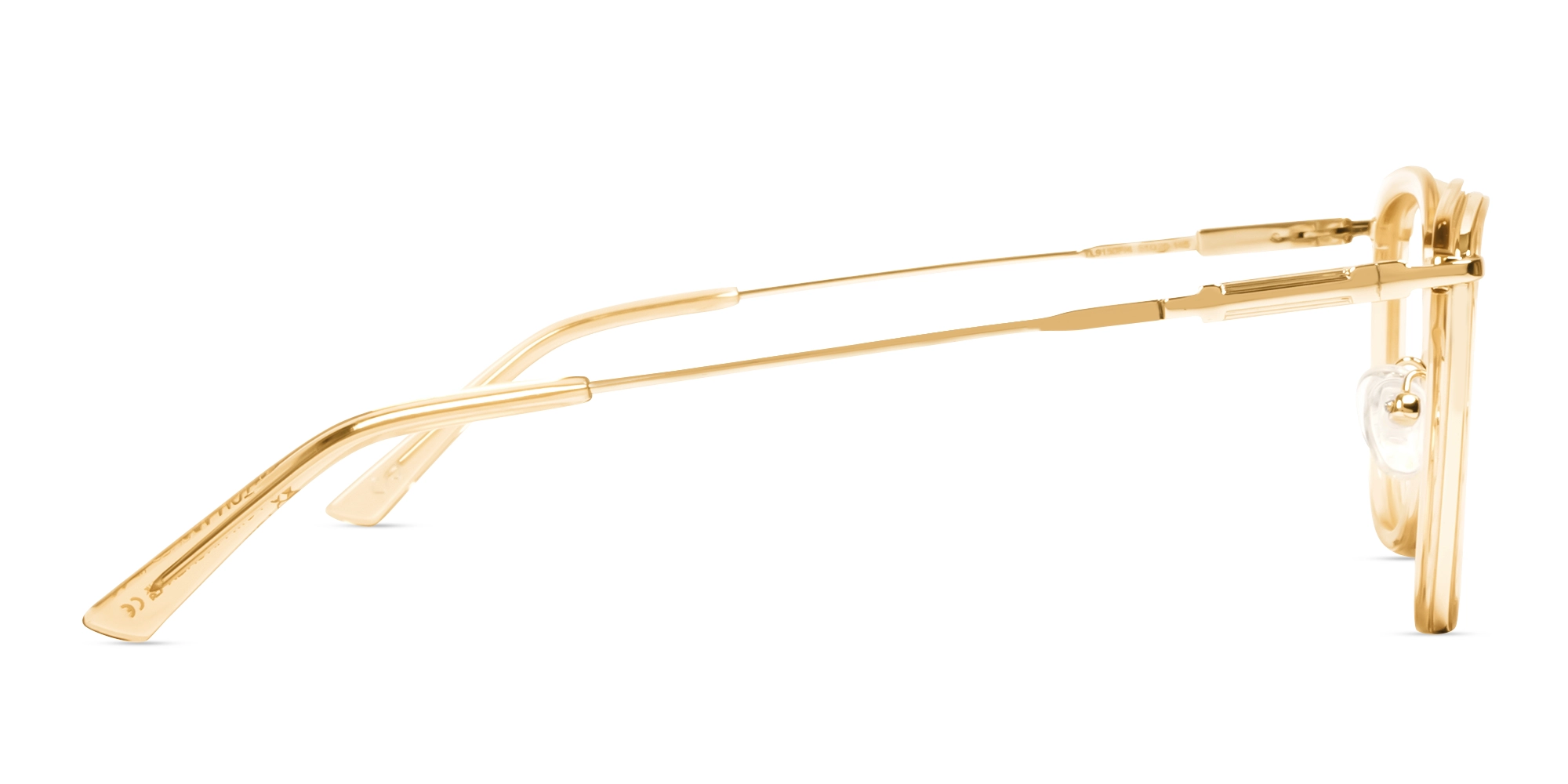 Water Beige Keyhole Bridge Cateye Glasses-3