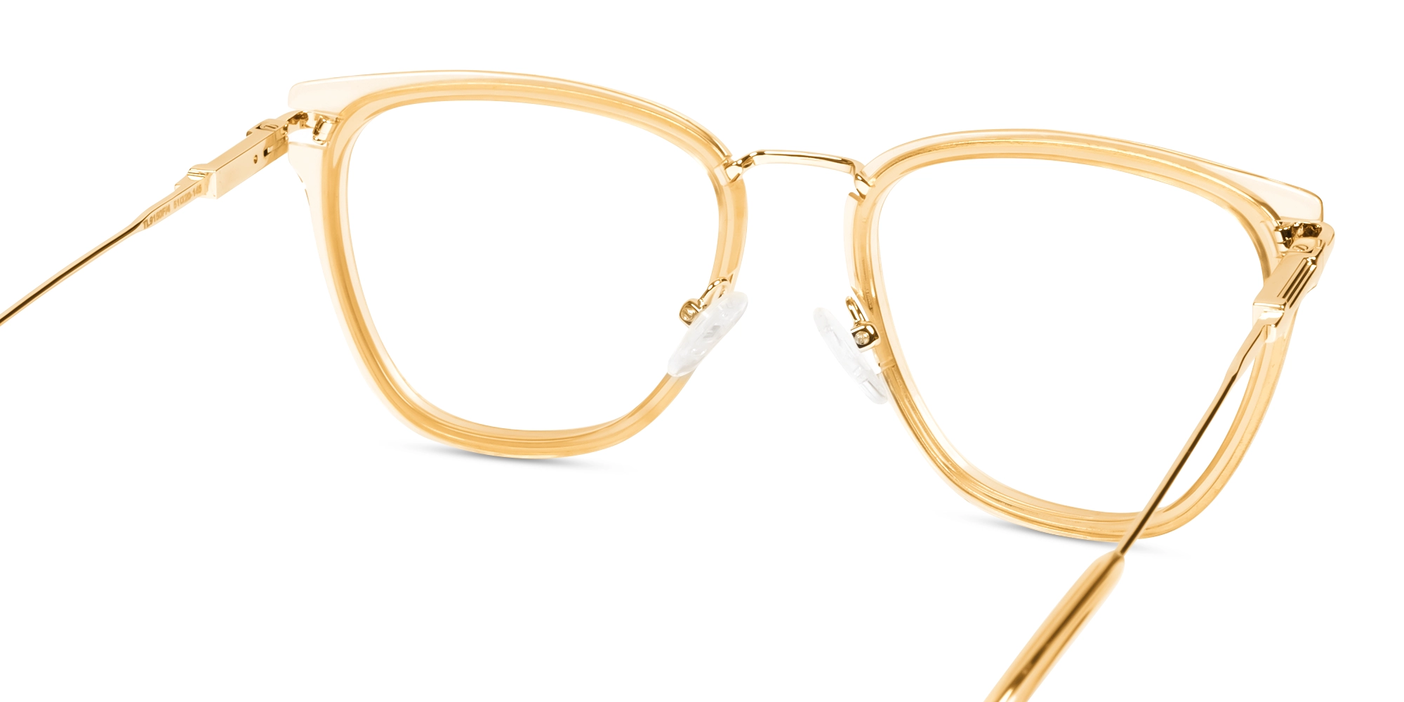 Water Beige Keyhole Bridge Cateye Glasses-4