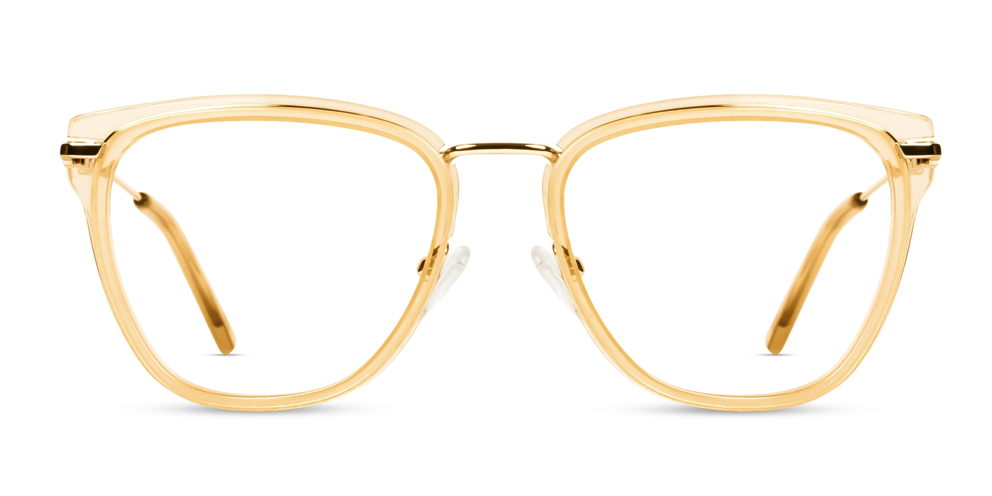 Water Beige Keyhole Bridge Cateye Glasses-1