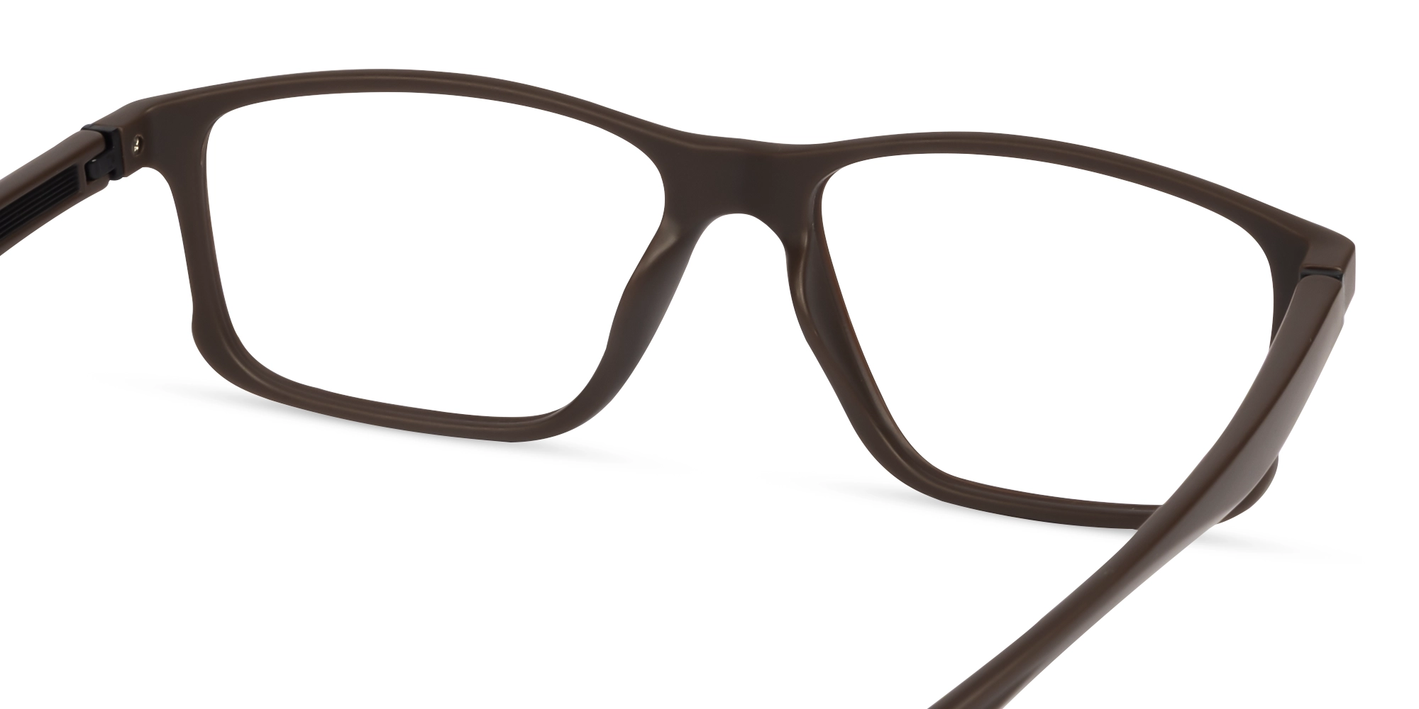 Dark Brown TR90 Rectangular Glasses-4