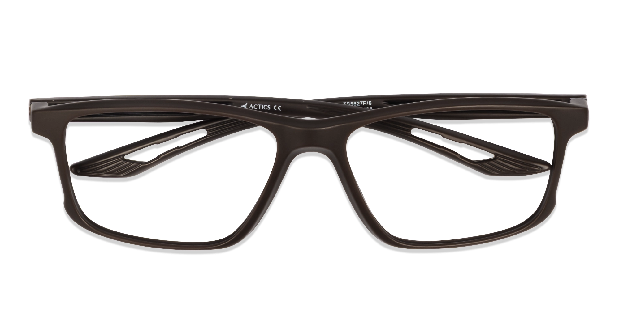 Dark Brown TR90 Rectangular Glasses-5