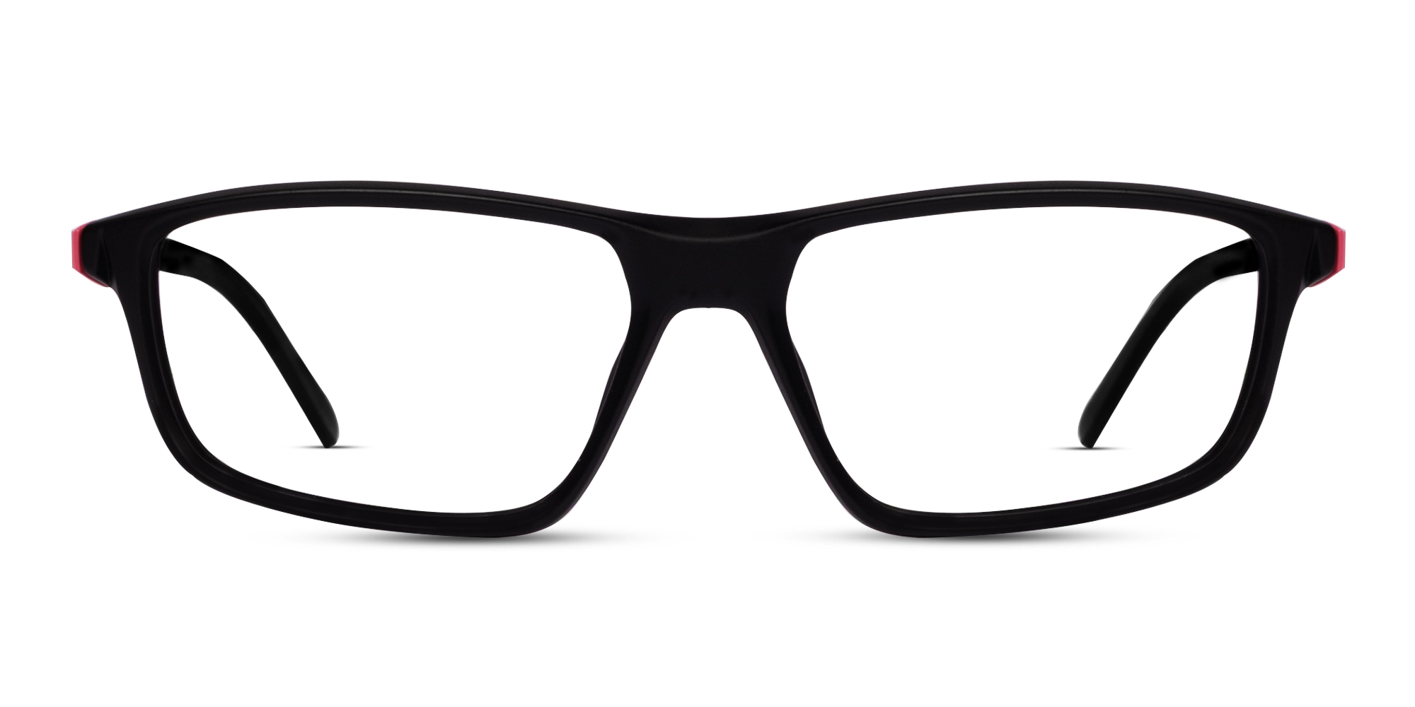 Black Rectangular Full-Rim TR90 Glasses-1