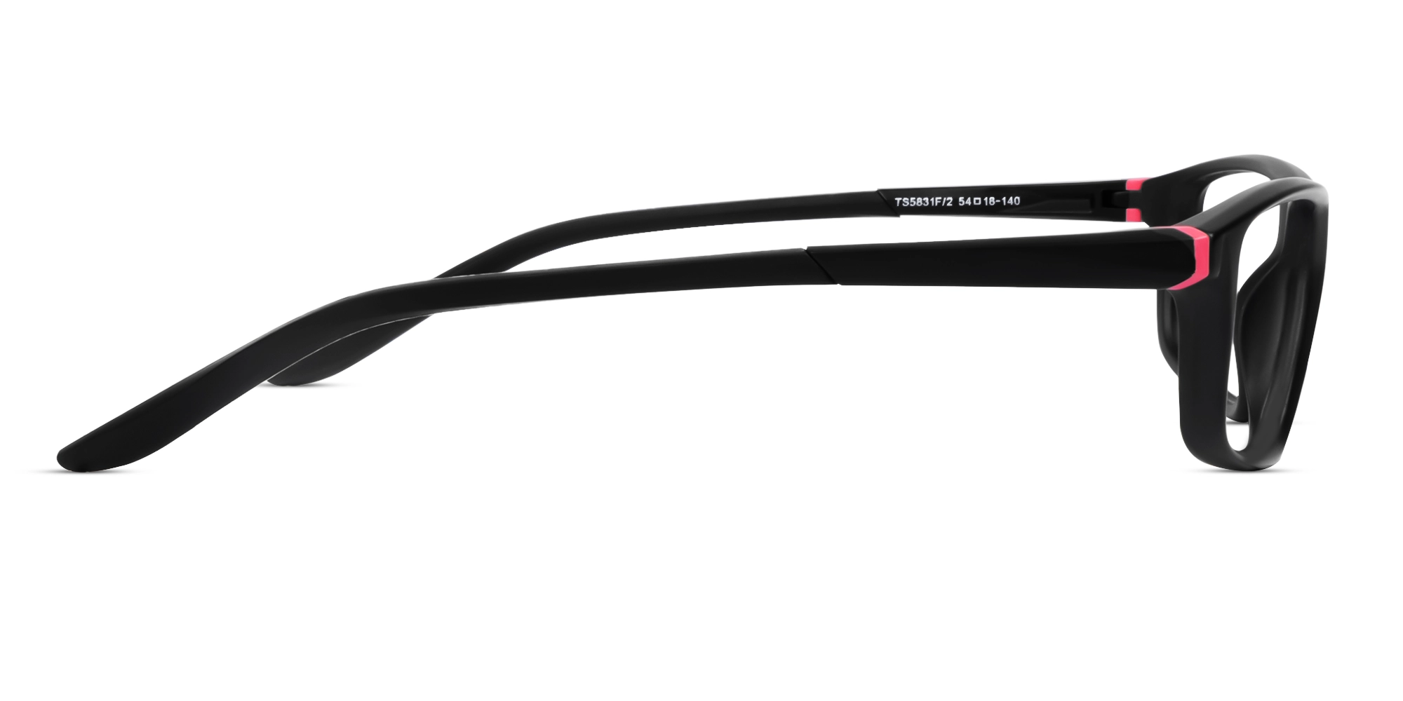 Black Rectangular Full-Rim TR90 Glasses-4