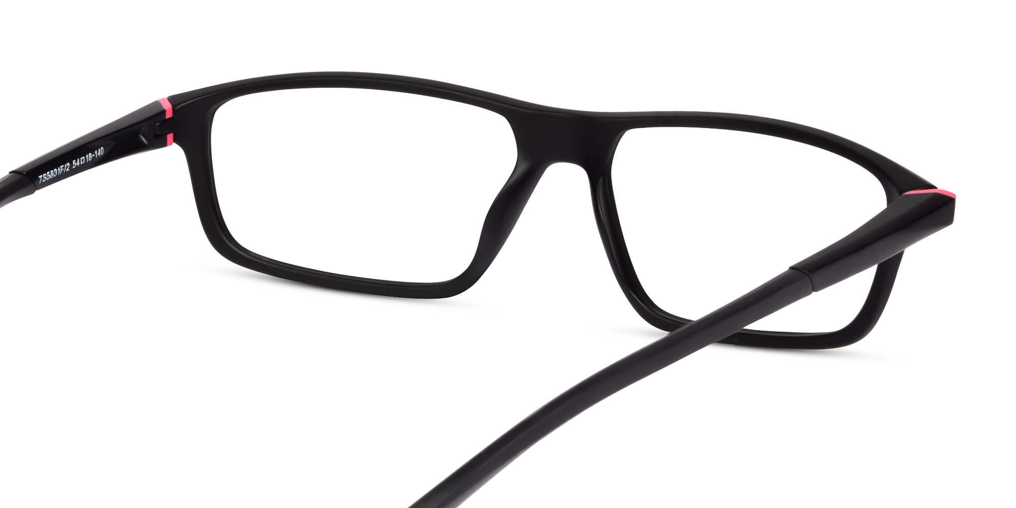 Black Rectangular Full-Rim TR90 Glasses-5