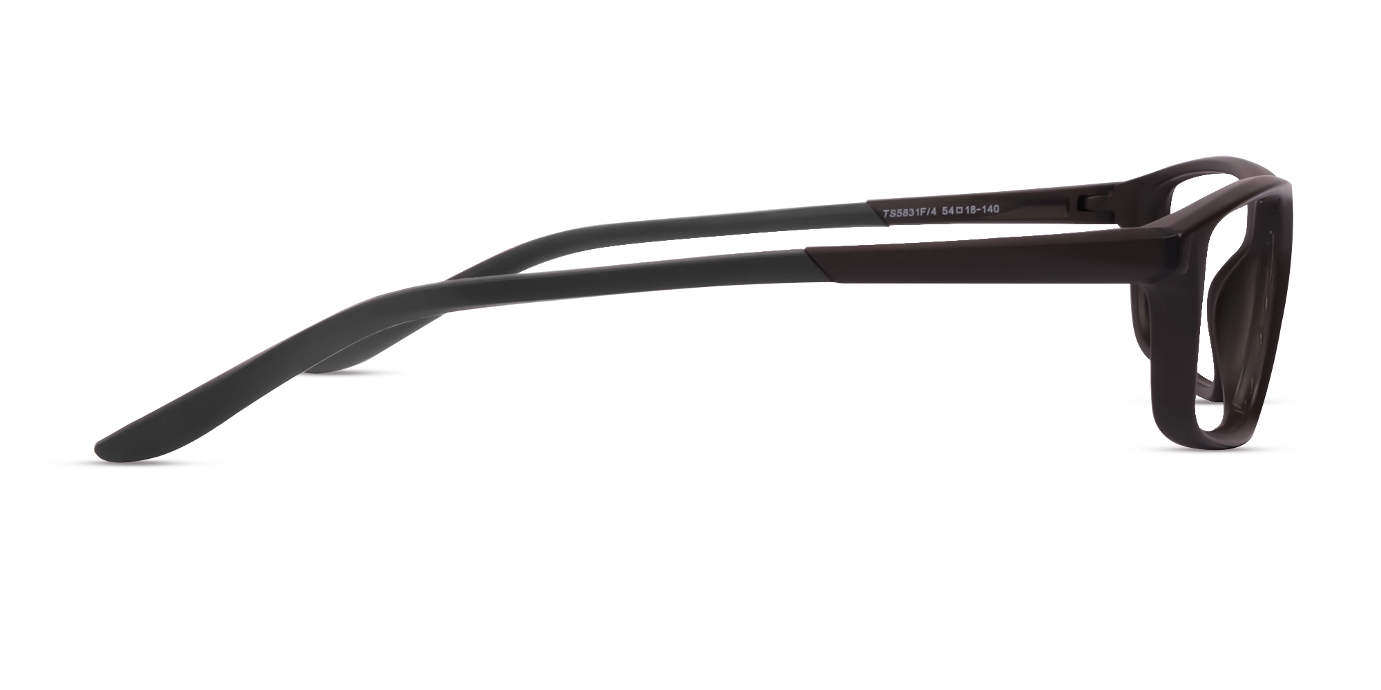 Sports Dark Brown Rectangular Glasses-4