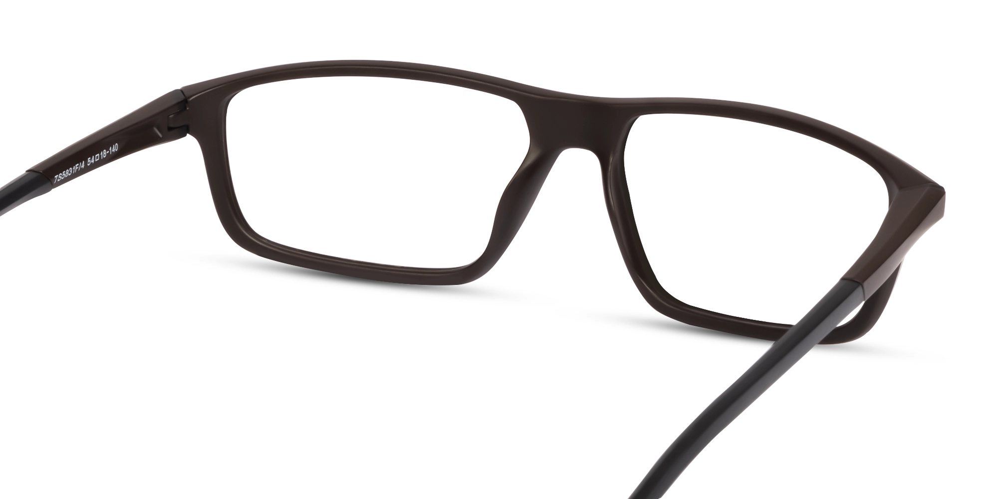 Sports Dark Brown Rectangular Glasses-5