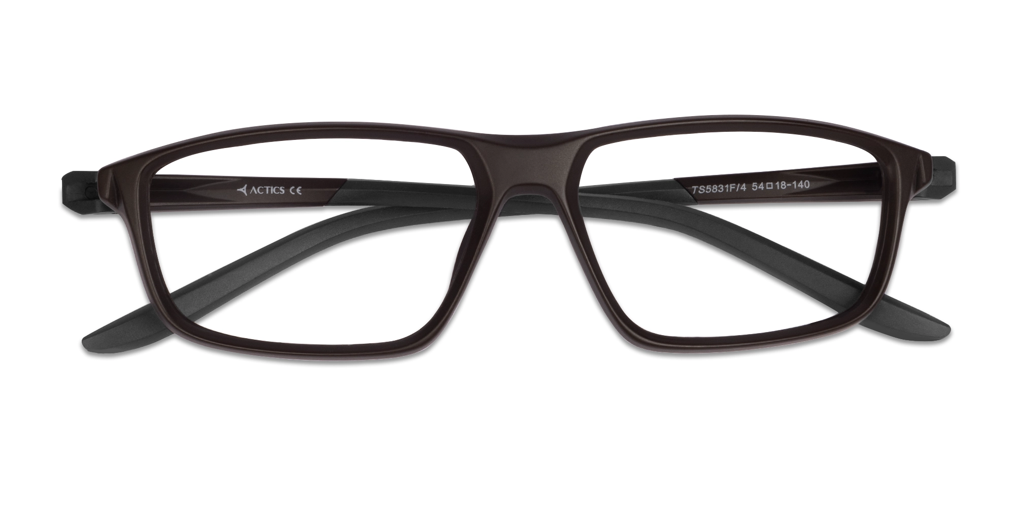 Sports Dark Brown Rectangular Glasses-6