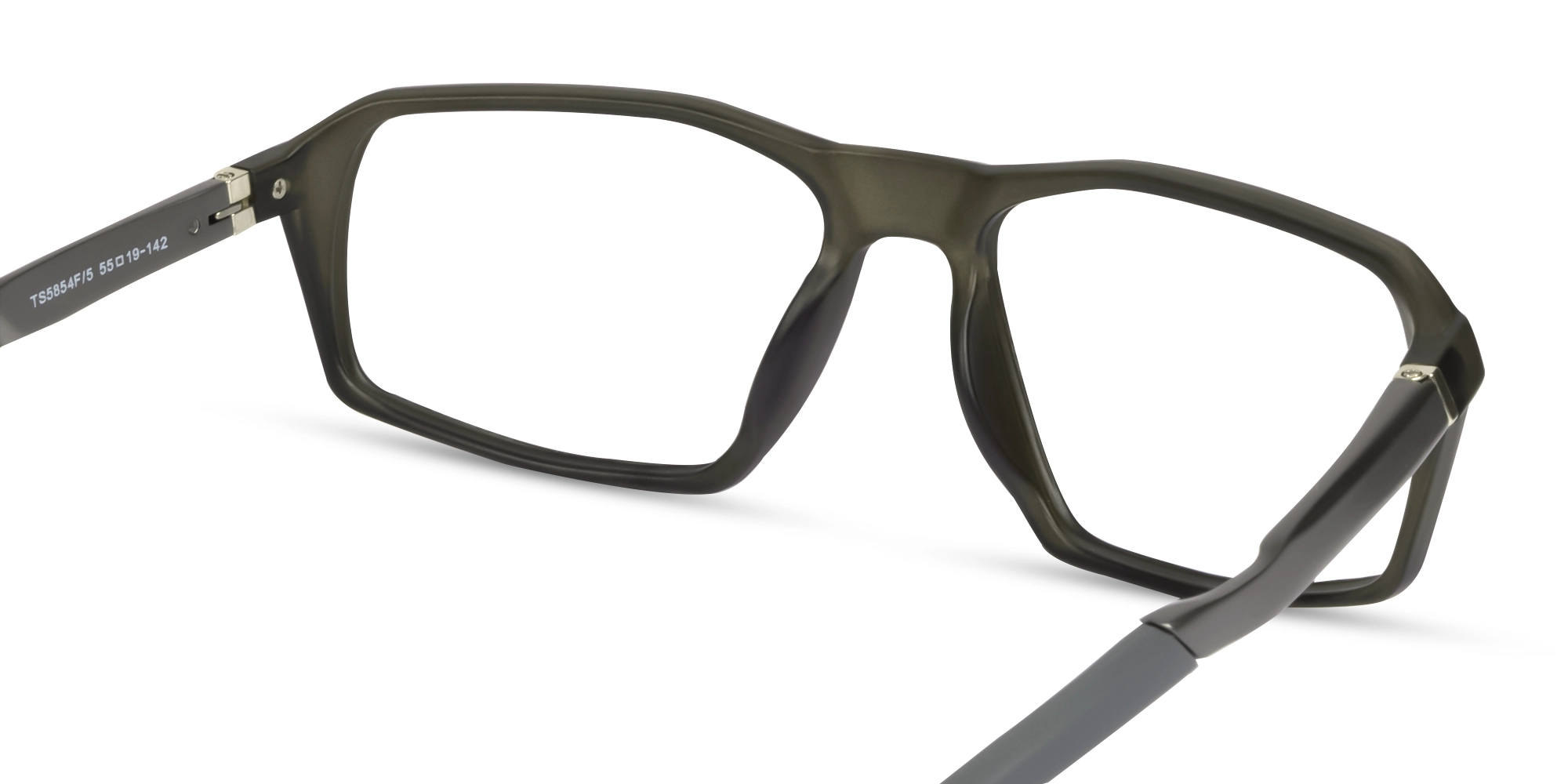 Black & Grey Rectangular Full-Rim Sports Glasses-5