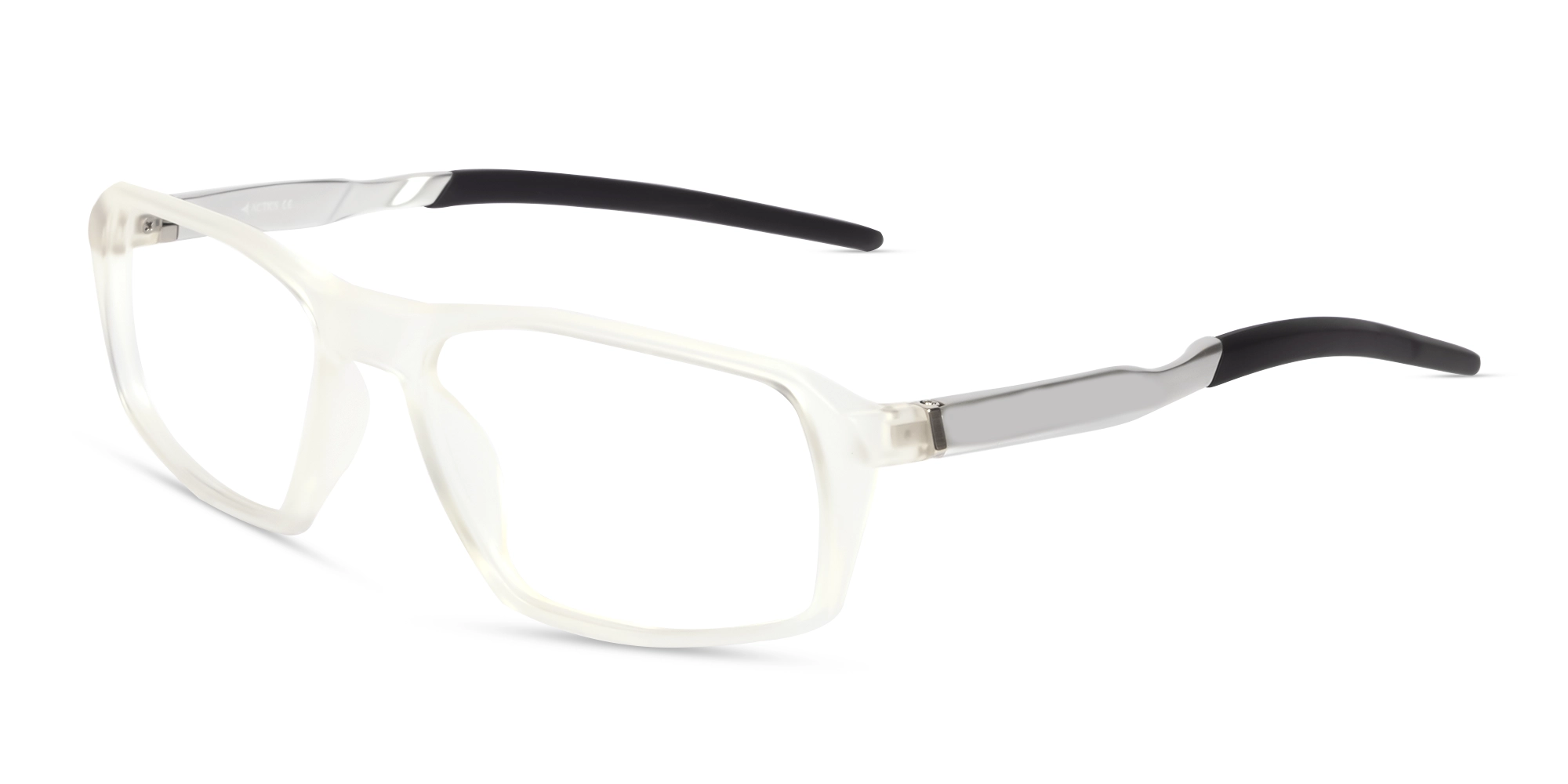 Dove White Rectangular Full-Rim Sports Glasses-3