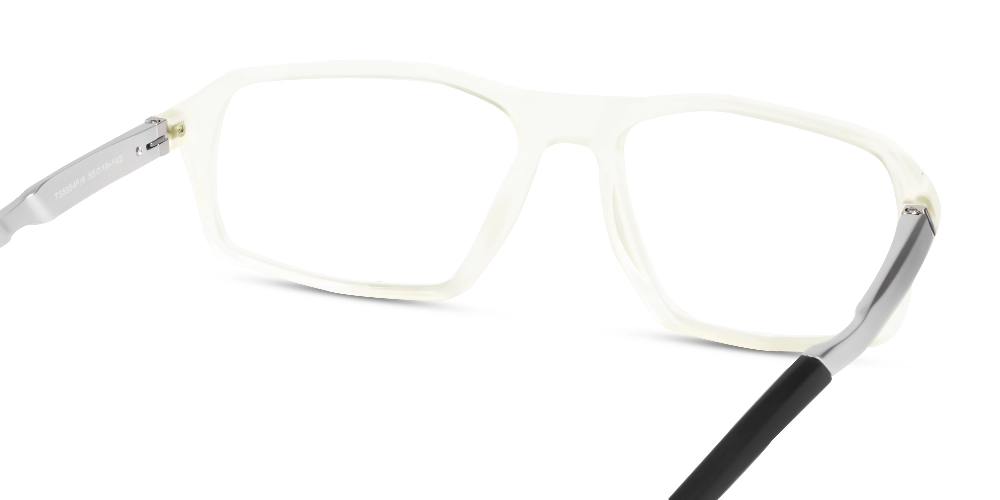 Dove White Rectangular Full-Rim Sports Glasses-5