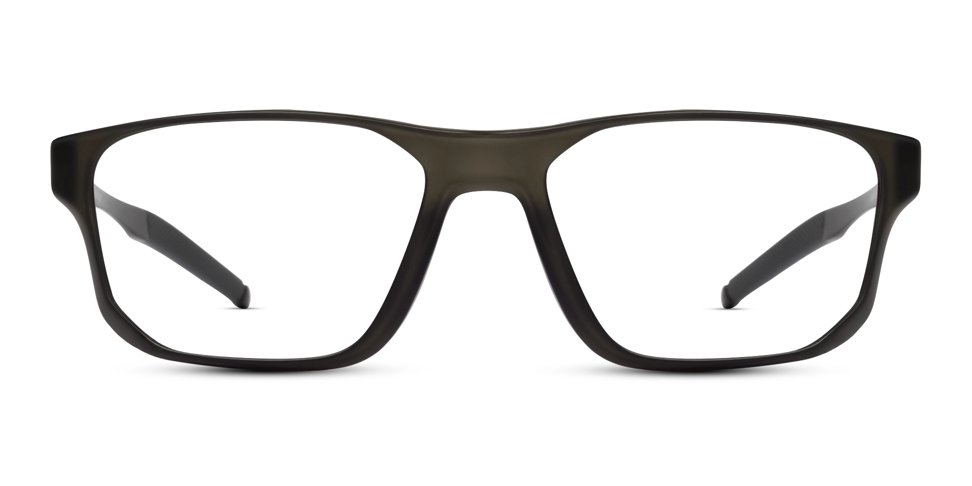 Matte Black Athletic Rectangular Glasses-1