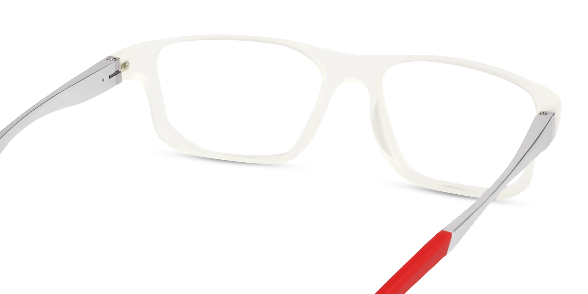 Dove White Rectangular Fullrim Glasses-4
