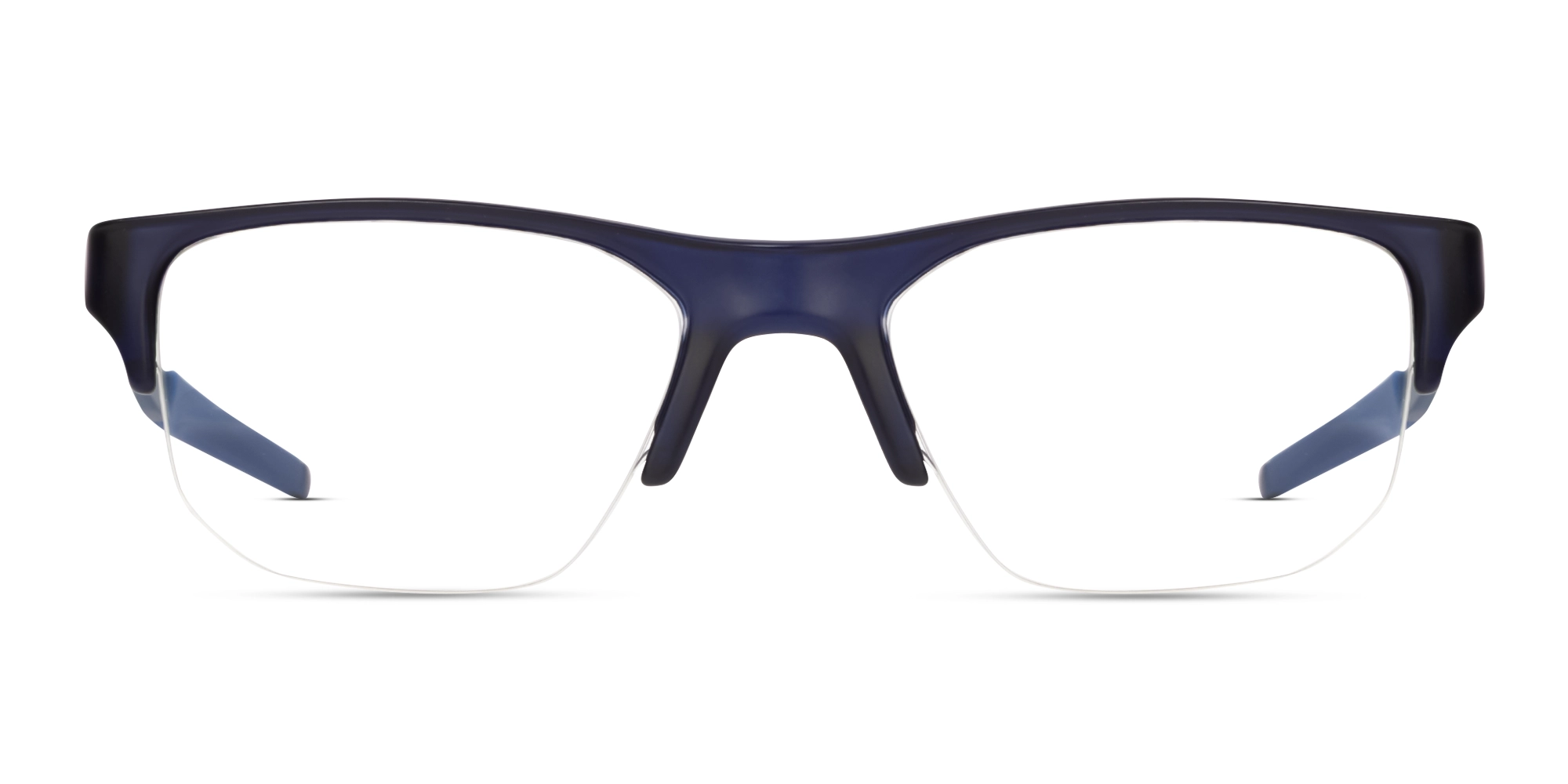 Sports Black & Blue Half-Rim Glasses-1