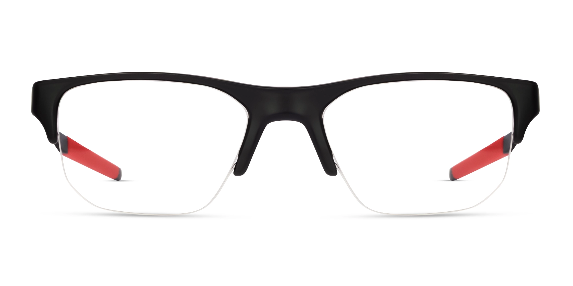 Sports Black & Red Half-Rim Glasses-1