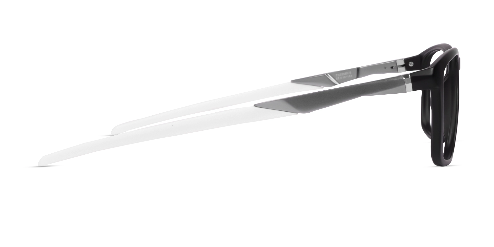 Black & White Spring Hinges Sports Glasses-4