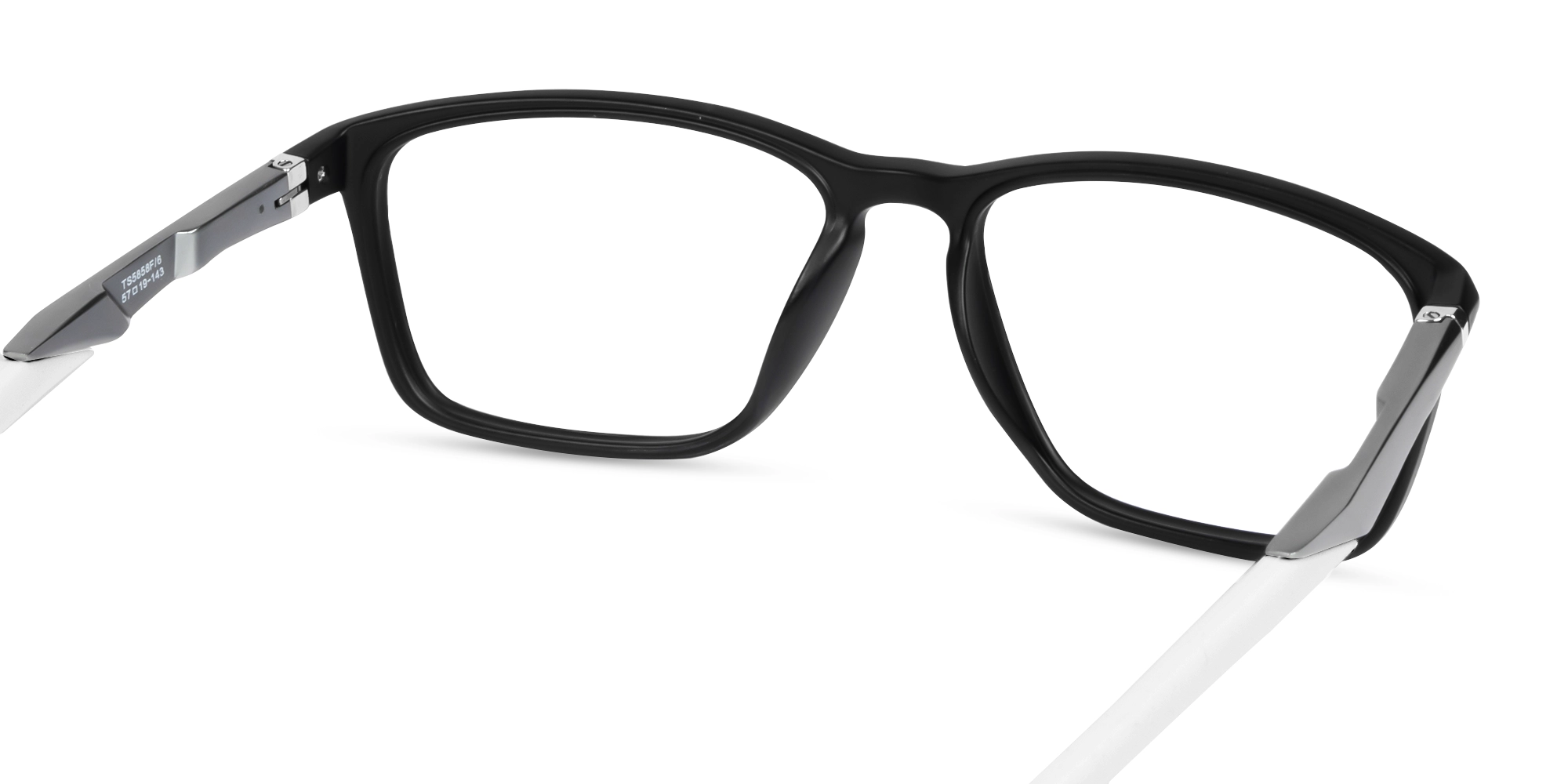 Black & White Spring Hinges Sports Glasses-5